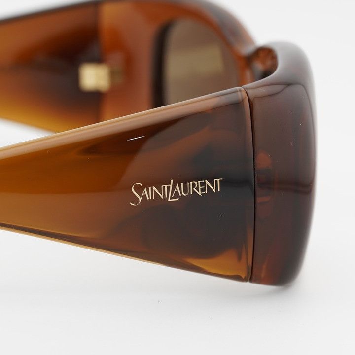 Saint Laurent Paris Saint Laurent SL901 HOWL 017 Sunglasses Shiny Brown Square Size ONE SIZE - 6 Thumbnail