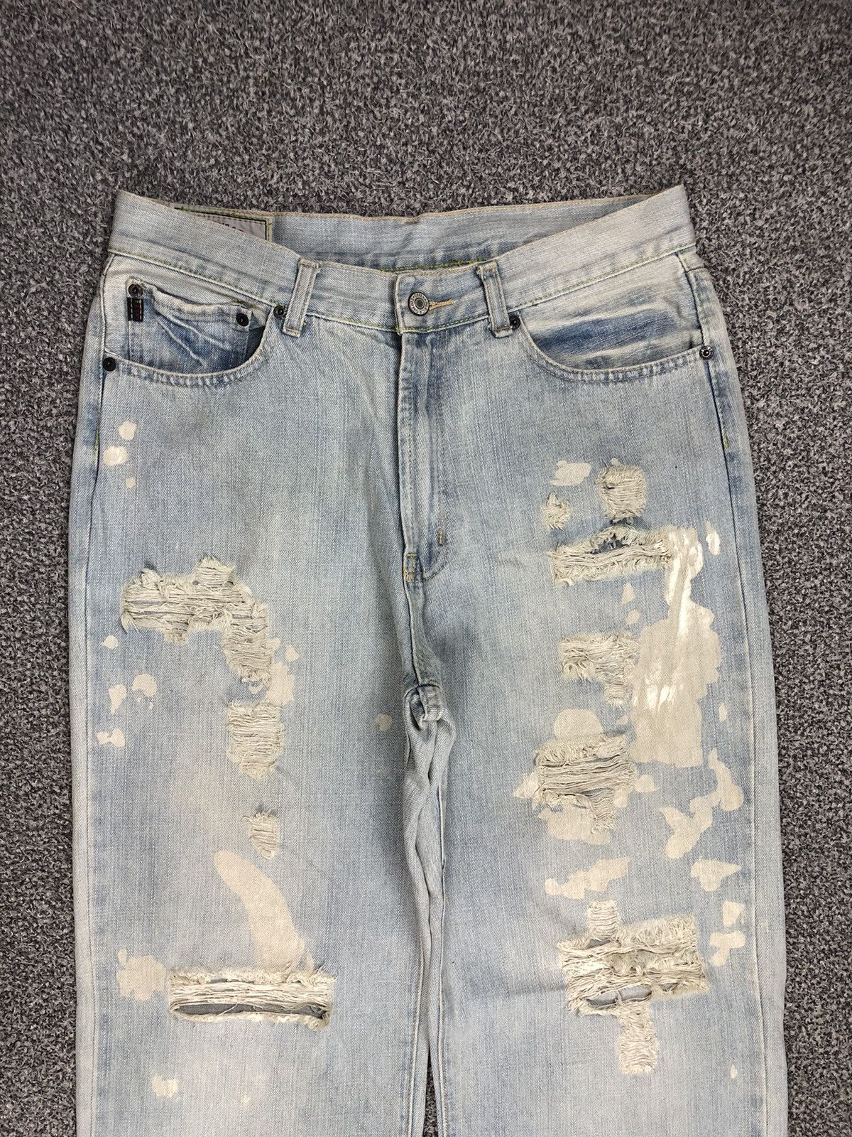 Abercrombie & Fitch Vintage Crazy Distressed Abercrombie And Fitch Flare Jeans Size US 33 - 2 Thumbnail