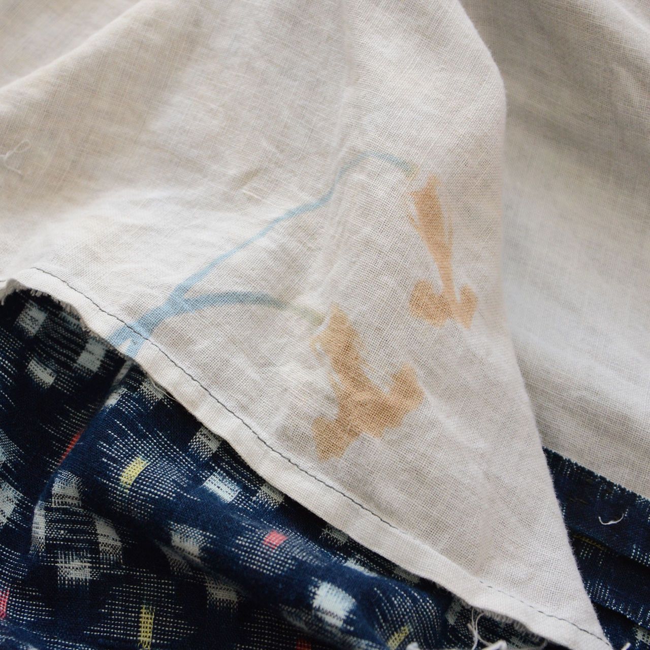 Other Vintage Japanese Noragi Jacket Indigo Kasuri Cotton Tenugui Size M / US 6-8 / IT 42-44 - 9 Thumbnail