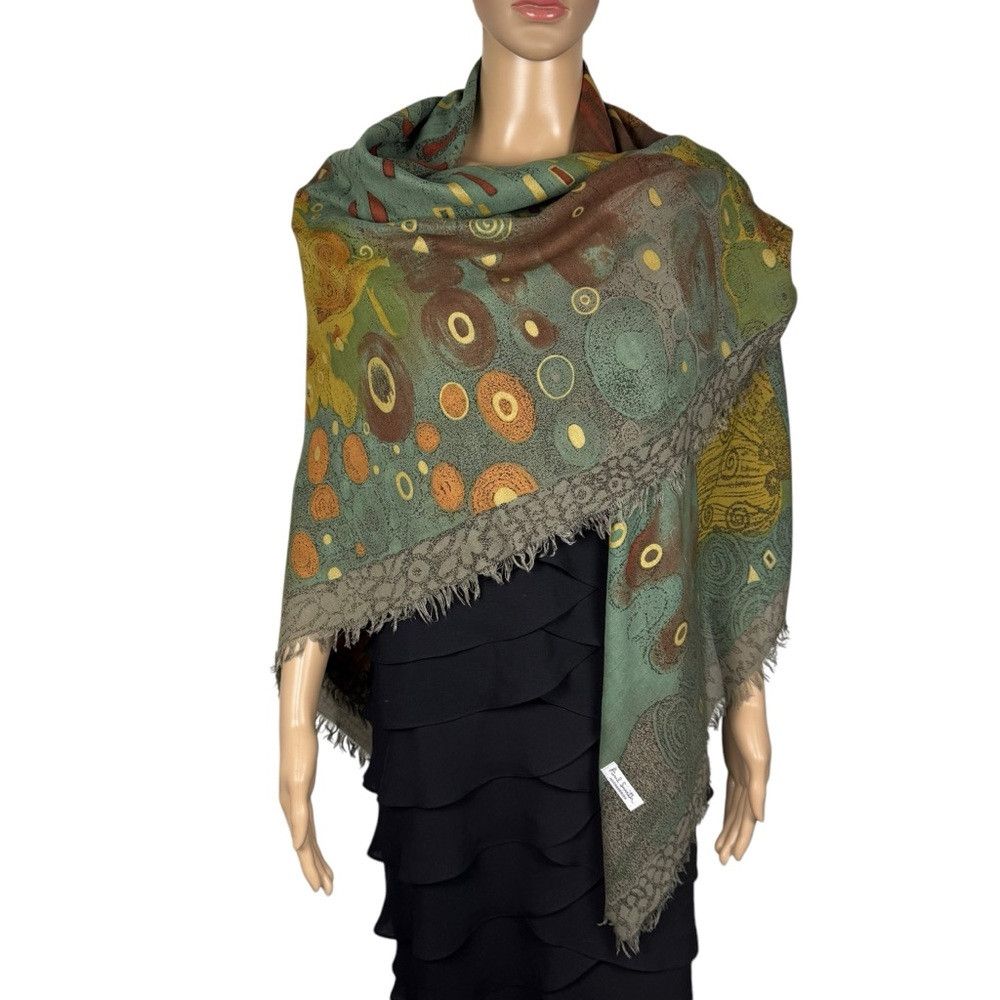 Paul Smith New Paul Smith Klimt Print Large Square Scarf Wrap 54'' x 5 Size ONE SIZE - 4 Thumbnail