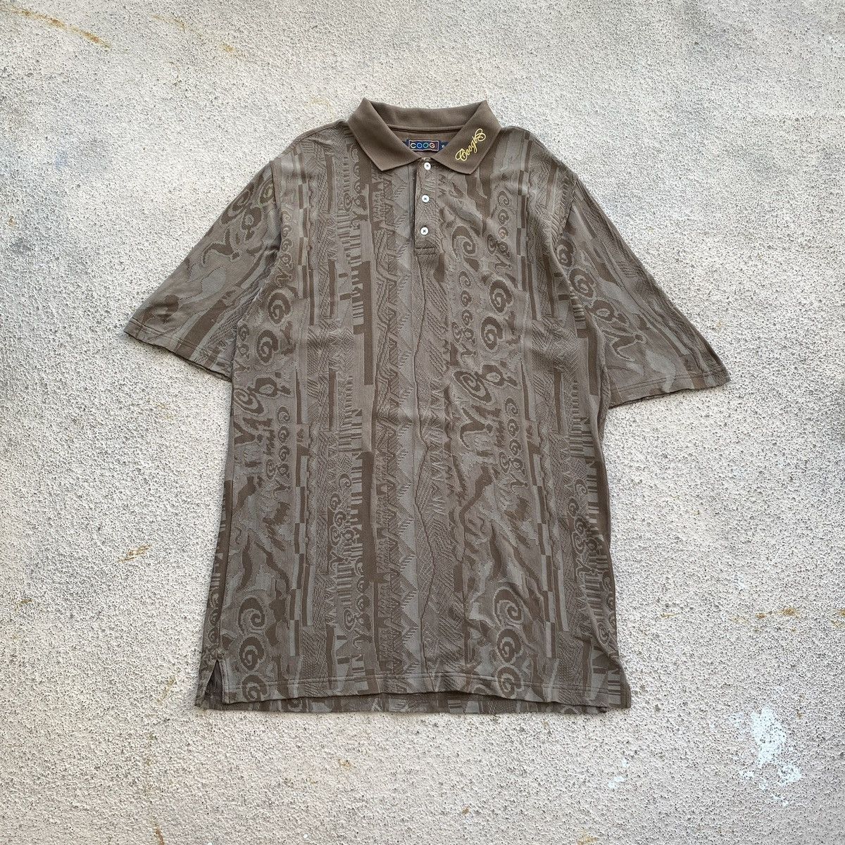 Coogi × Vintage 00s Coogi Monogram polo t shirt Aztec Western brown vintage Size US XL / EU 56 / 4 - 1 Thumbnail