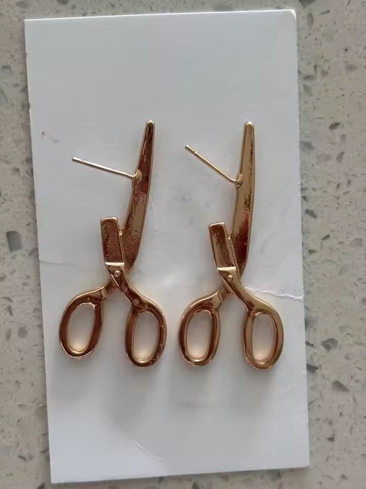 Jewelry Punk Aesthetic "Broken" Scissors Earrings Size ONE SIZE - 6 Thumbnail