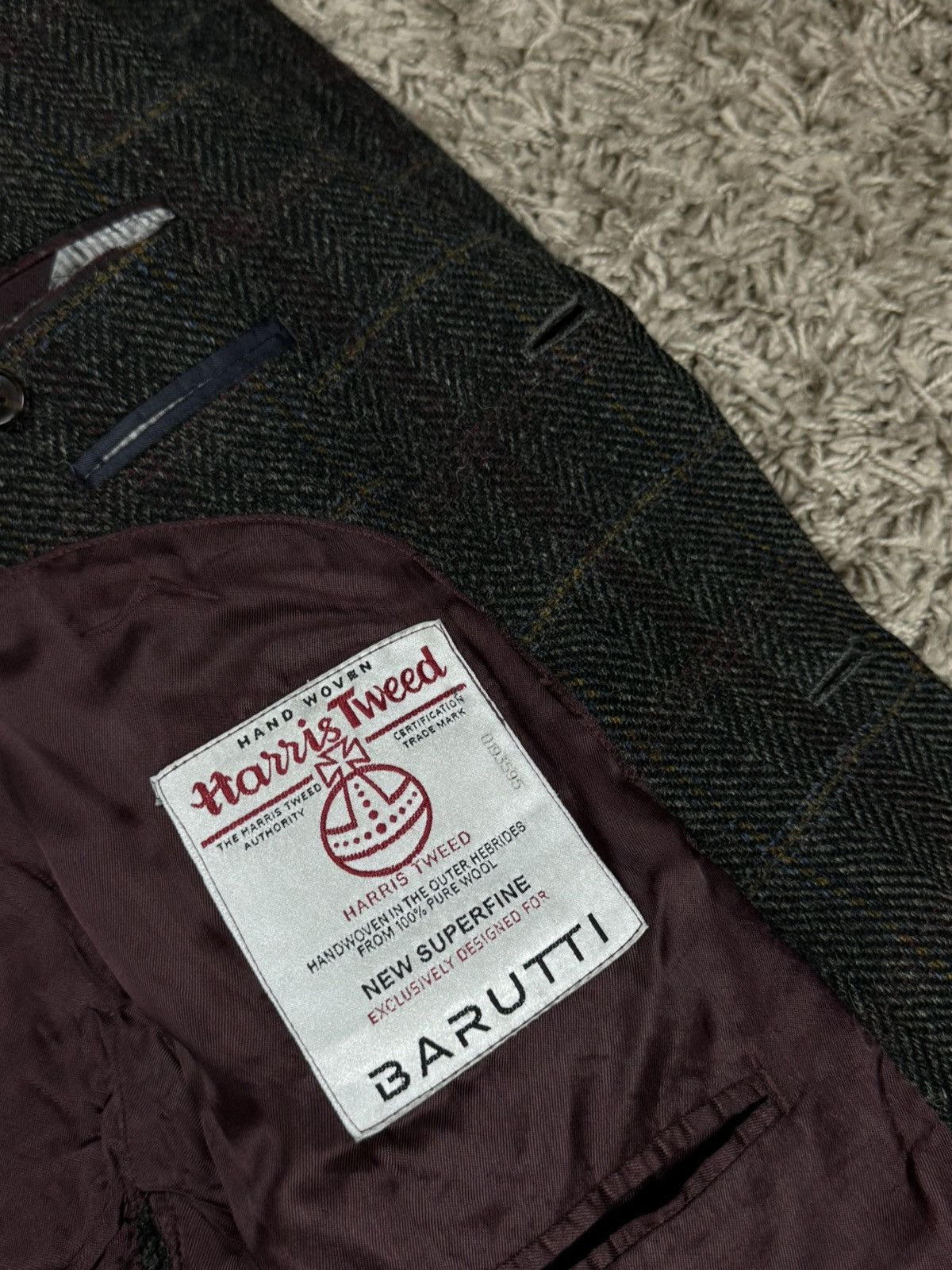 Harris Tweed × Vintage Vintage wool blazer Harris Tweed 90s original luxury item Size 48L - 4 Thumbnail