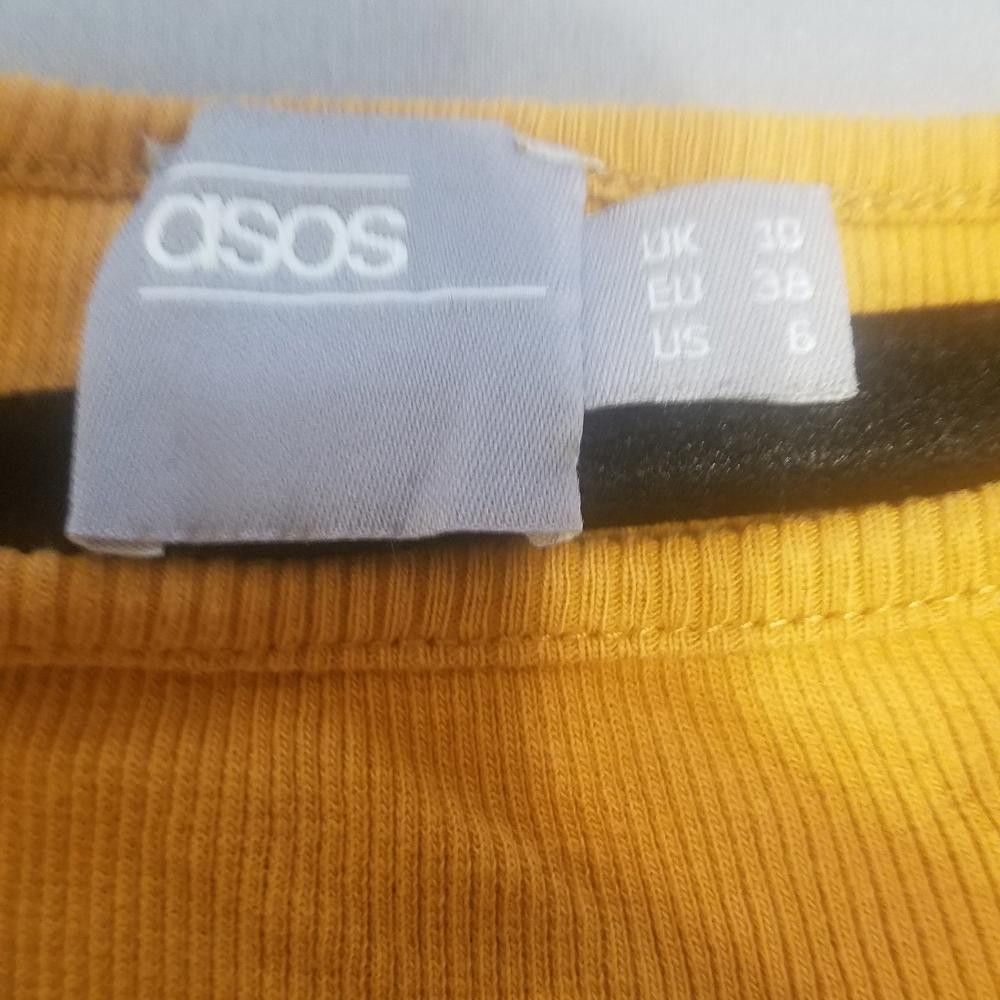 Asos Asos Mustard Yellow Crop Top Size 6 Size M / US 6-8 / IT 42-44 - 3 Thumbnail