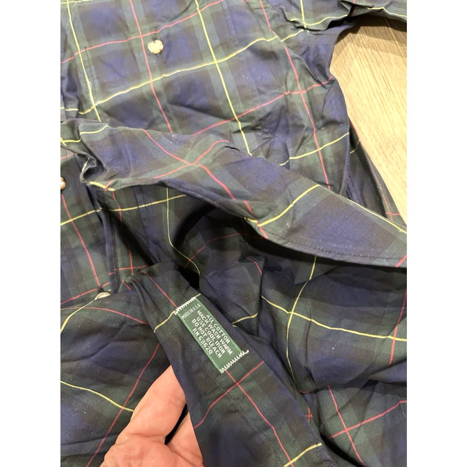 Vintage Gitman Bros For John Mazzo Mens Long Sleeve Tartan Plaid Size S Made In USA NWOT Size US S / EU 44-46 / 1 - 7 Thumbnail