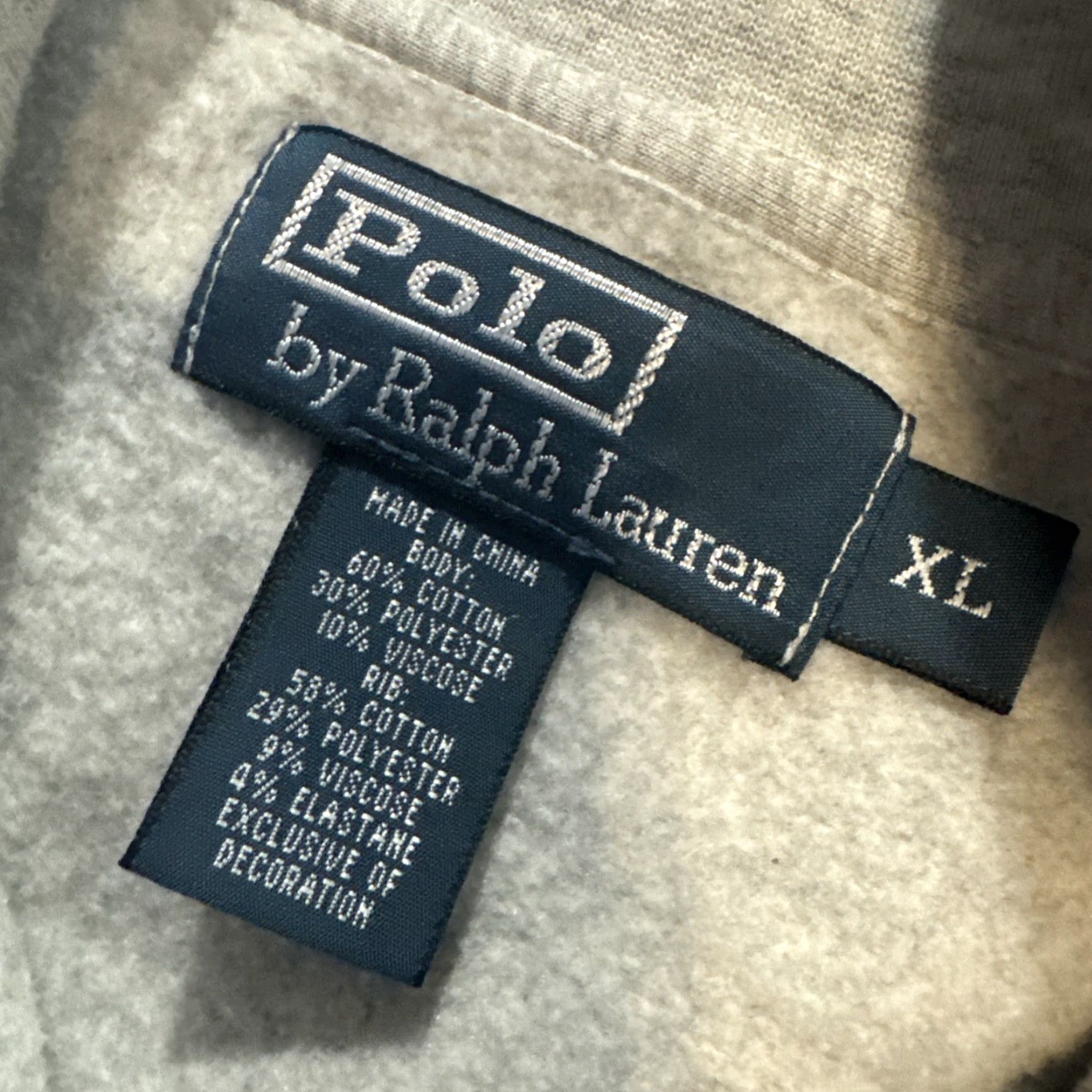 Polo Ralph Lauren VINTAGE Polo Ralph Lauren Full Zip Sweatshirt Tracket Track VTG Y2K XL Men Gray Size US XL / EU 56 / 4 - 5 Thumbnail
