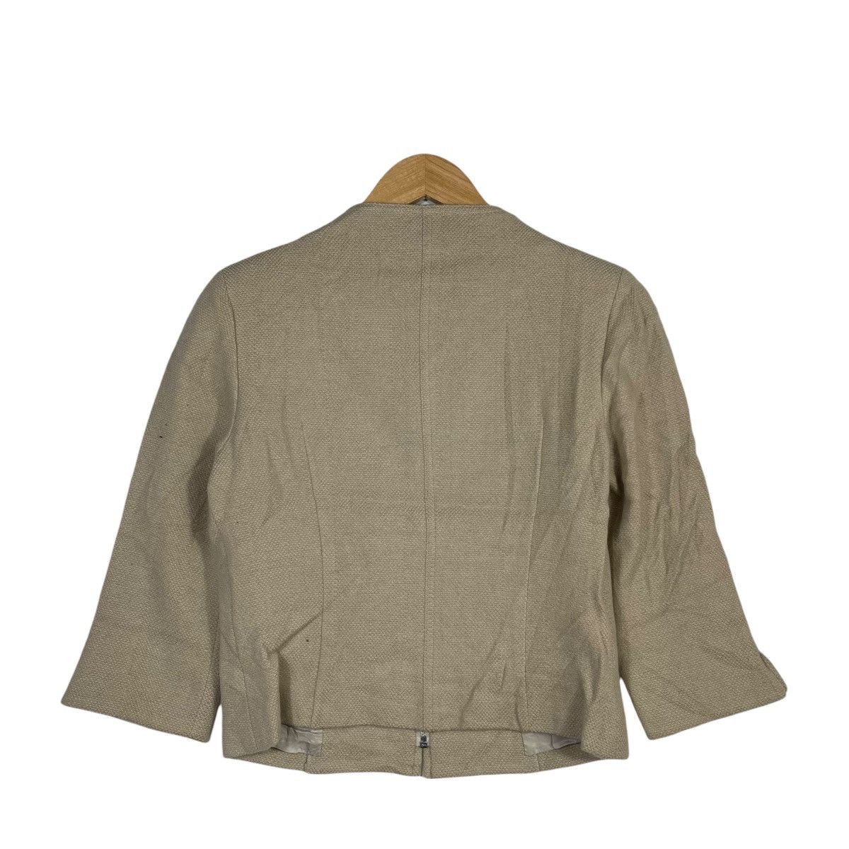 Vintage Vintage Novespazio Primo Palazzo Beige Minimalist Zip Jacket Size M / US 6-8 / IT 42-44 - 4 Thumbnail