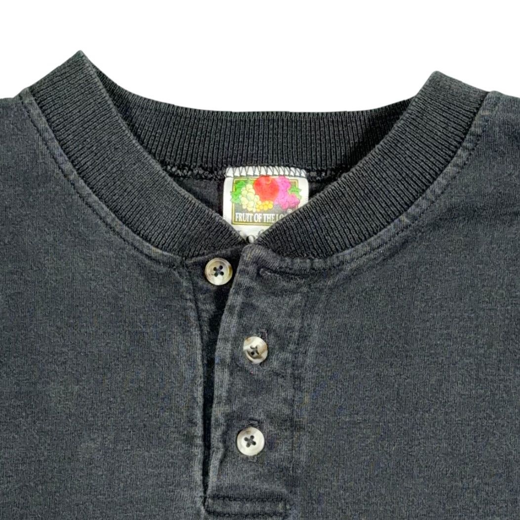 Fruit Of The Loom VINTAGE Nike Shirt Adult XL Black Henley Motorcycle Eagle 90s Shirt Mens Size US XL / EU 56 / 4 - 4 Thumbnail