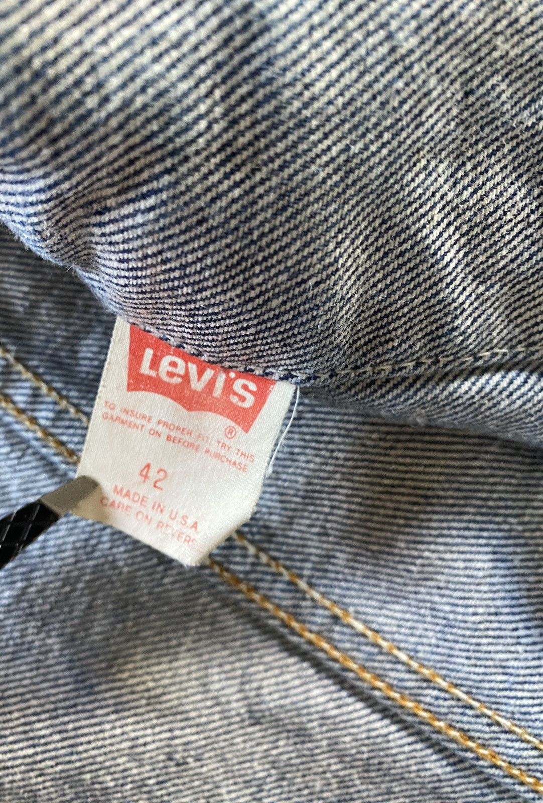 Levi's Vintage 80’s Levi’s Denim Trucker Jean Jacket Short Size US M / EU 48-50 / 2 - 13 Thumbnail