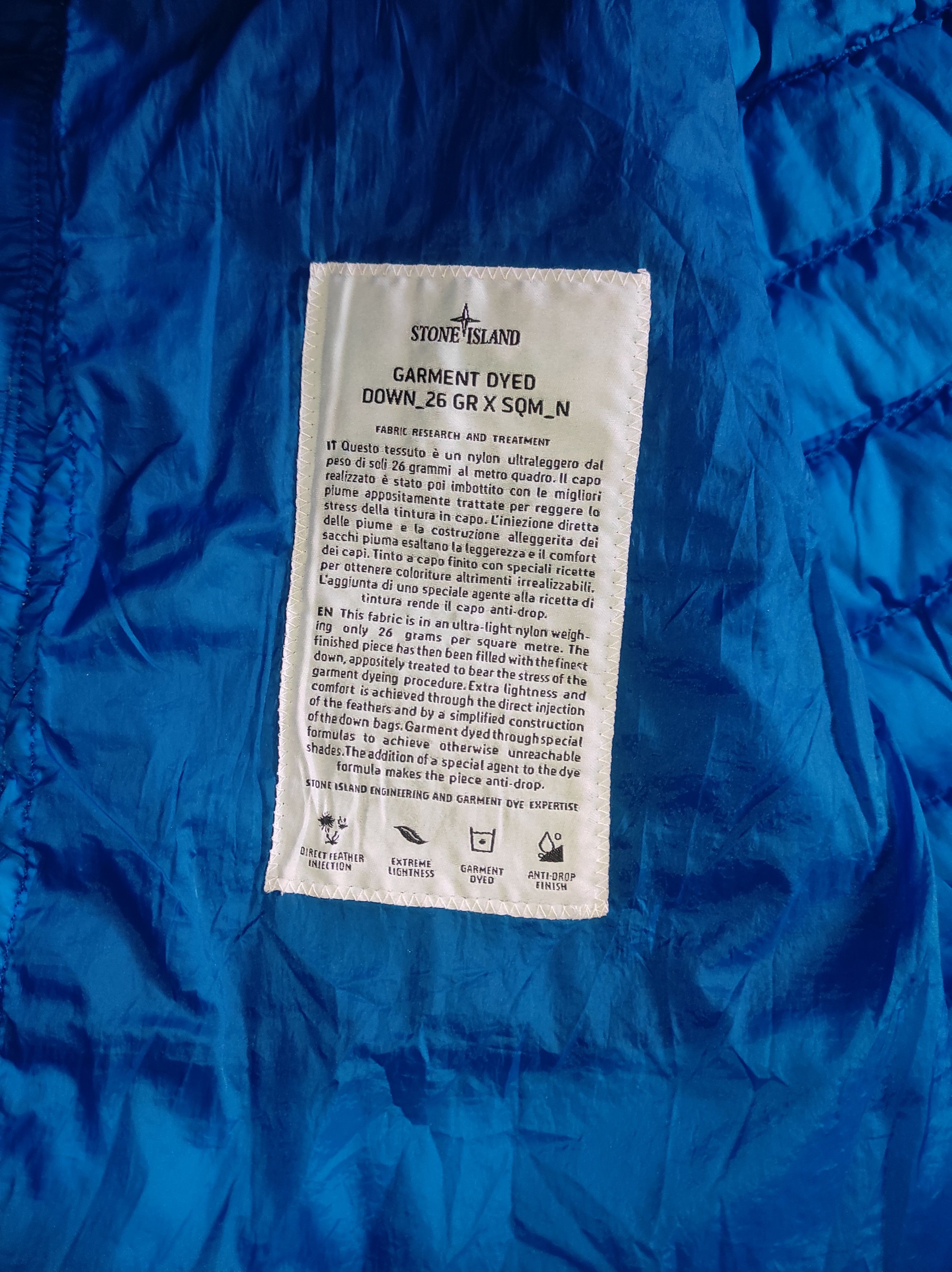 Stone Island Stone Island Garment dyed down vest bleu Size US XL / EU 56 / 4 - 6 Thumbnail