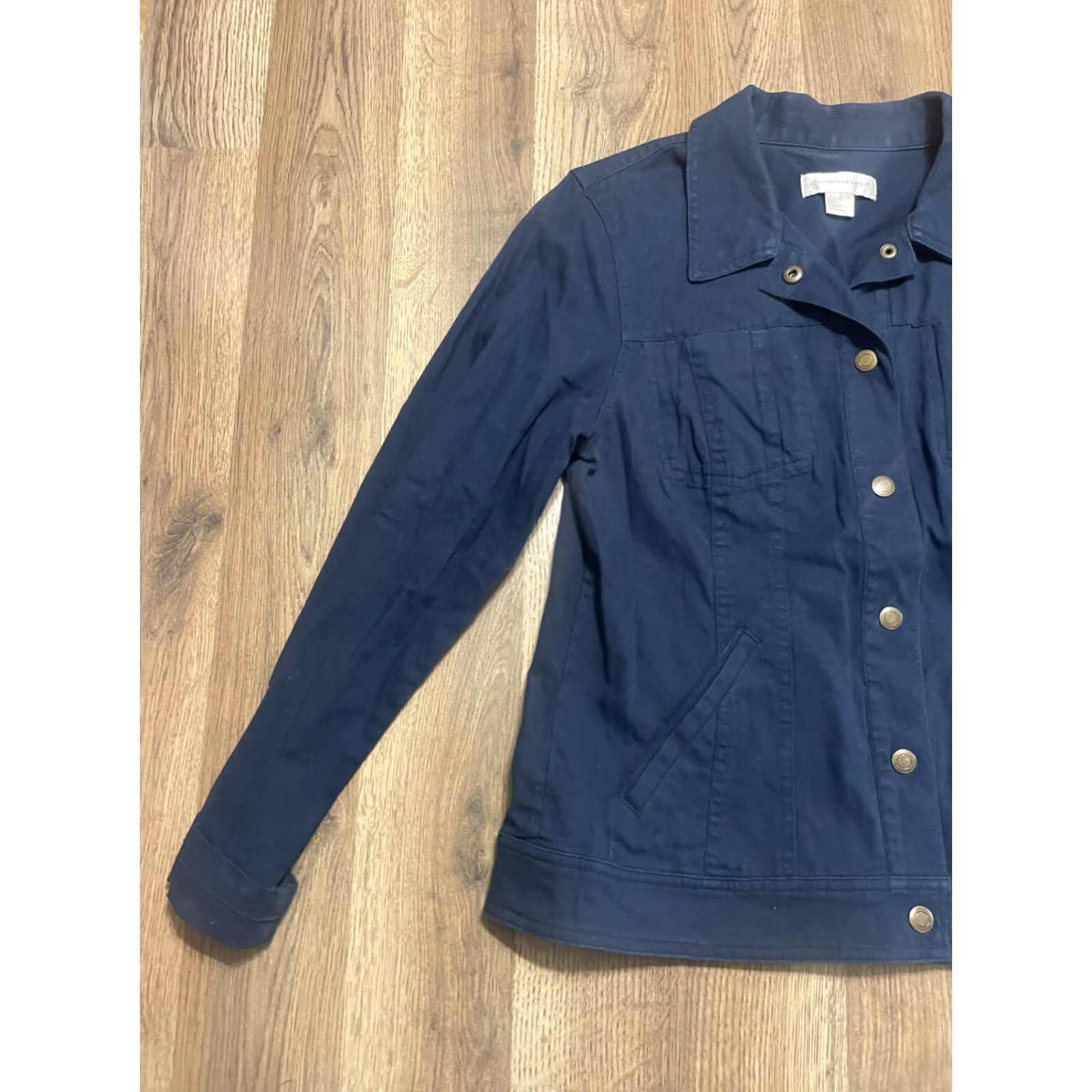 Vintage Christopher & Banks Jacket Women’s Size Small Blue Button Up Denim Jacket Size 28" / US 6 / IT 42 - 3 Thumbnail