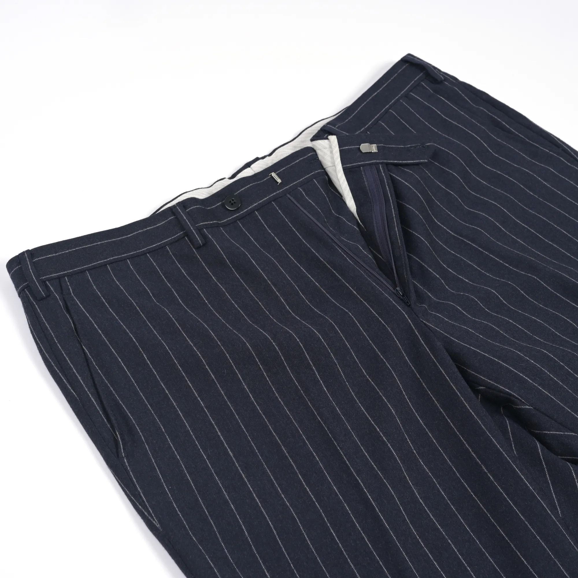 Cifonelli CIFONELLI navy chalk-stripe flannel suit (54 EU) Size 54R - 13 Thumbnail