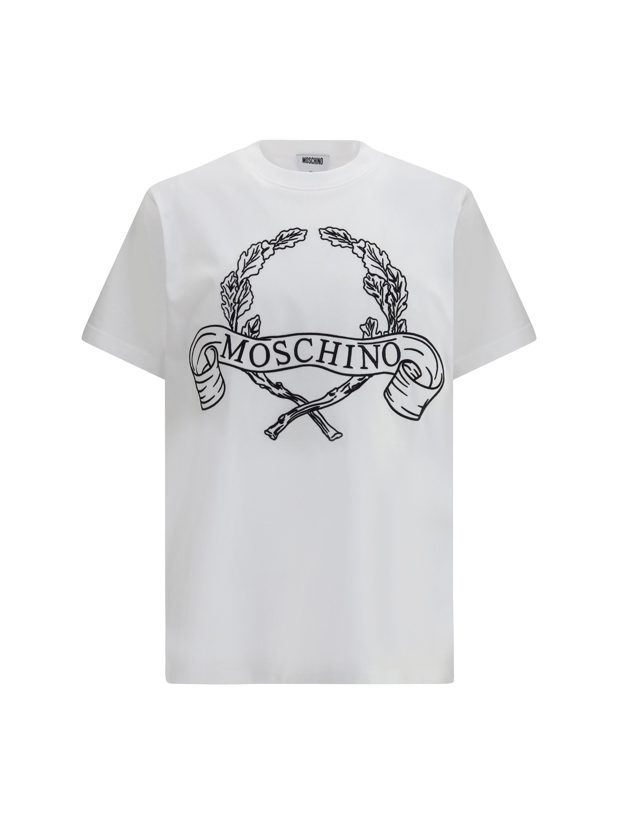 Moschino Maxi Laurel Crown Embroidery T-shirt Size US L / EU 52-54 / 3 - 1 Thumbnail