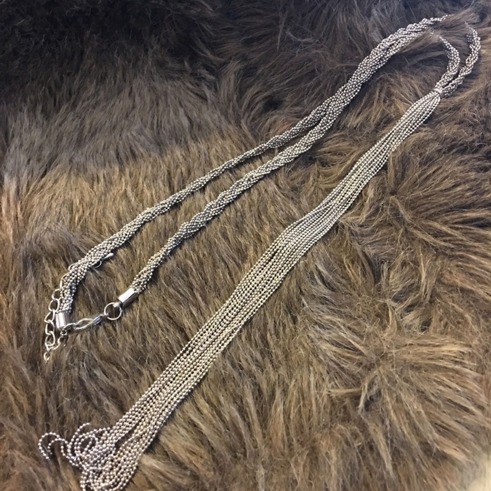 Vintage Vintage braided sparkle ball chain tassel necklace Size ONE SIZE - 7 Thumbnail