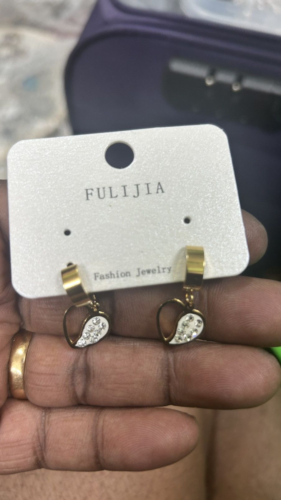 Other Anti Tarnish Golden Earrings Size ONE SIZE - 4 Thumbnail