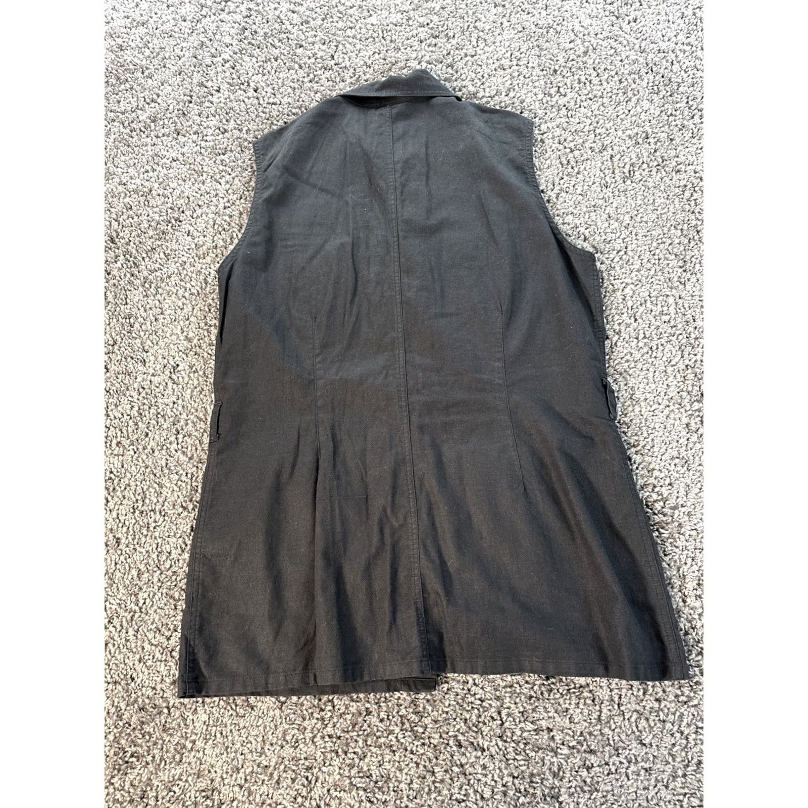 Old Navy VINTAGE Old Navy Dress Shirt Dress Womens L Linen Sleeveless Pocket Collared Midi Black Preppy Minimalist Casual Business Pockets Ladies L Size L / US 10 / IT 46 - 5 Thumbnail