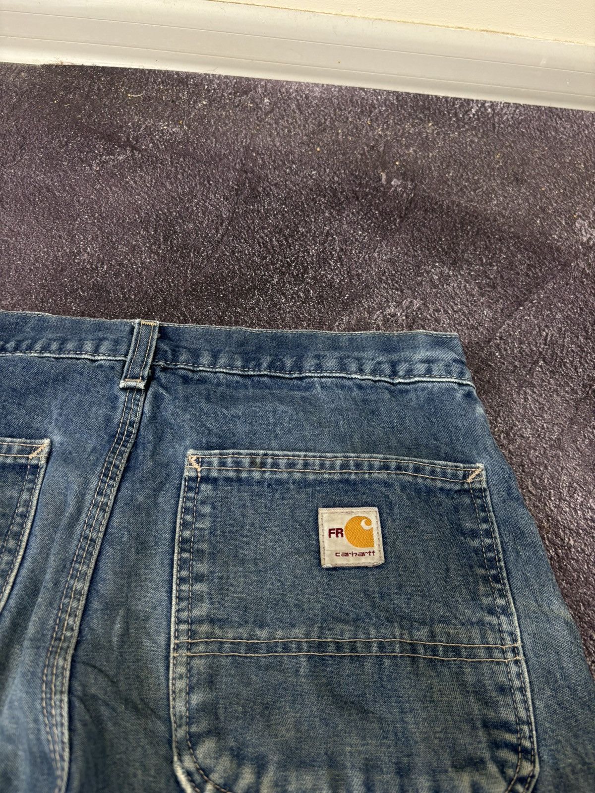 Carhartt Vintage Carhartt Flame Resistant Blue Hype Denim Jeans Size US 31 - 7 Thumbnail