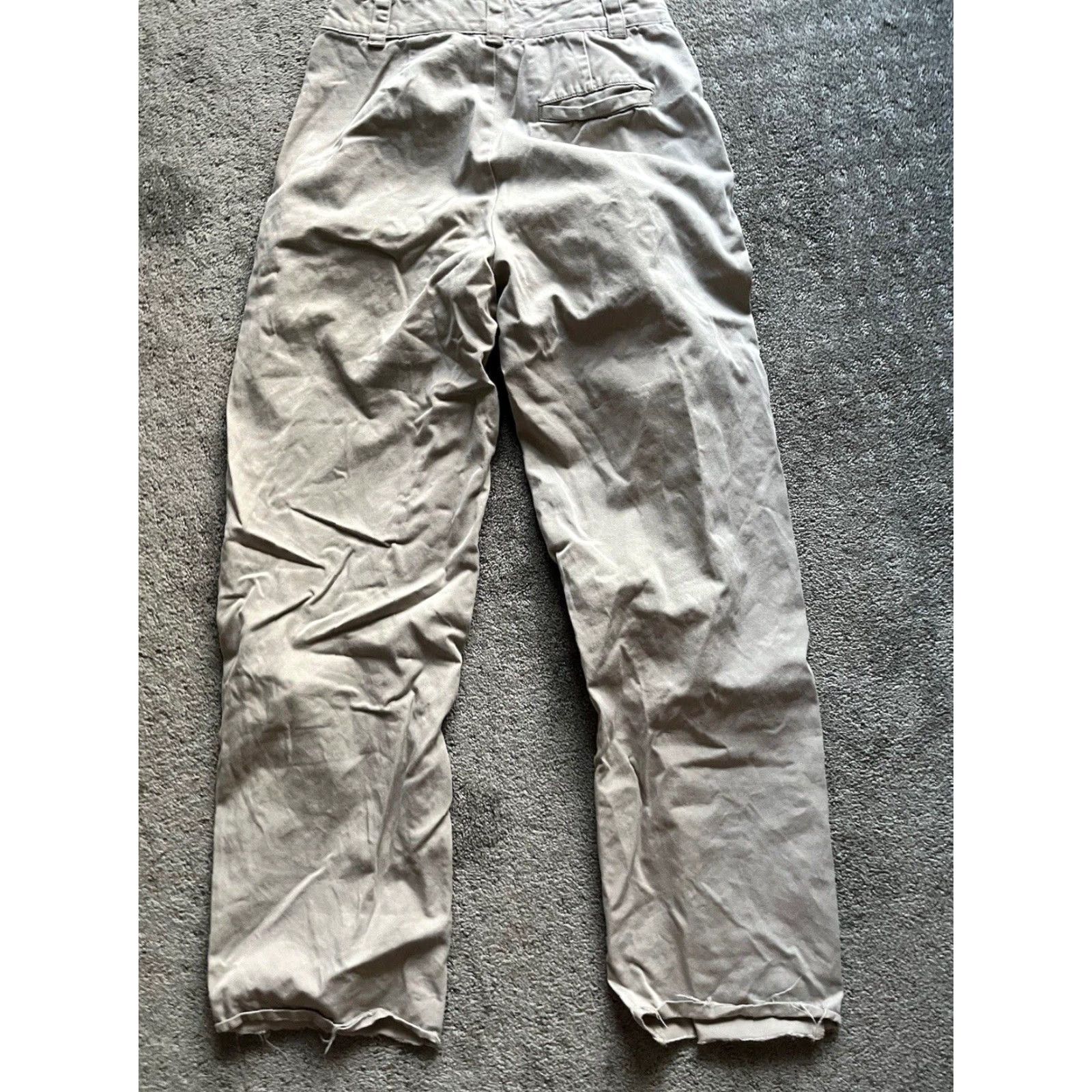 J.Crew J. Crew Classic Twill Chino Pants Women Size 4 Khaki Beige Wide-Leg Regular Fit 81391 Size 27" / US 4 / IT 40 - 3 Thumbnail