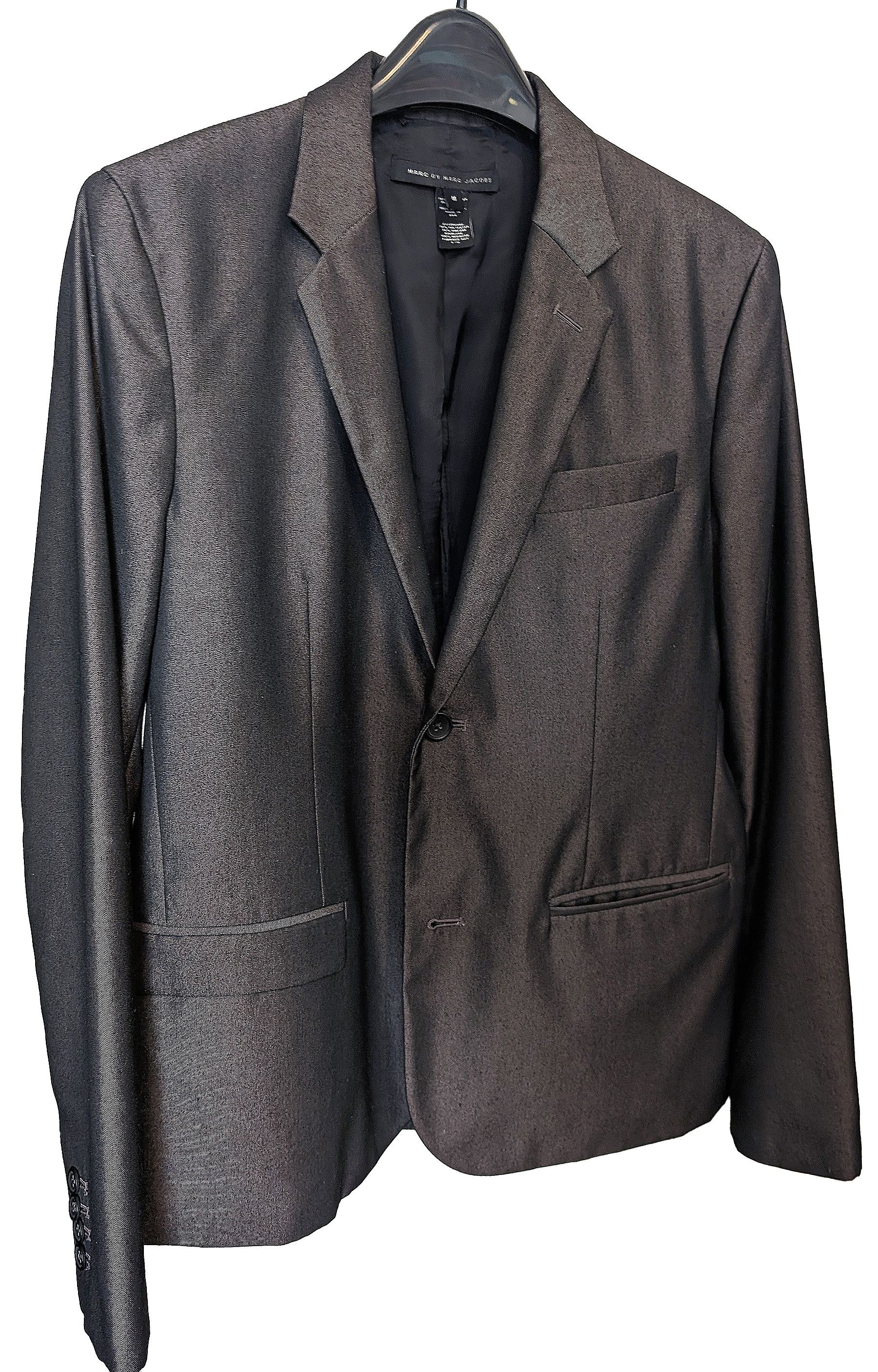 Marc Jacobs Marc Jacobs Gunmetal Grey Sheen Blazer USA Size 40R - 1 Thumbnail