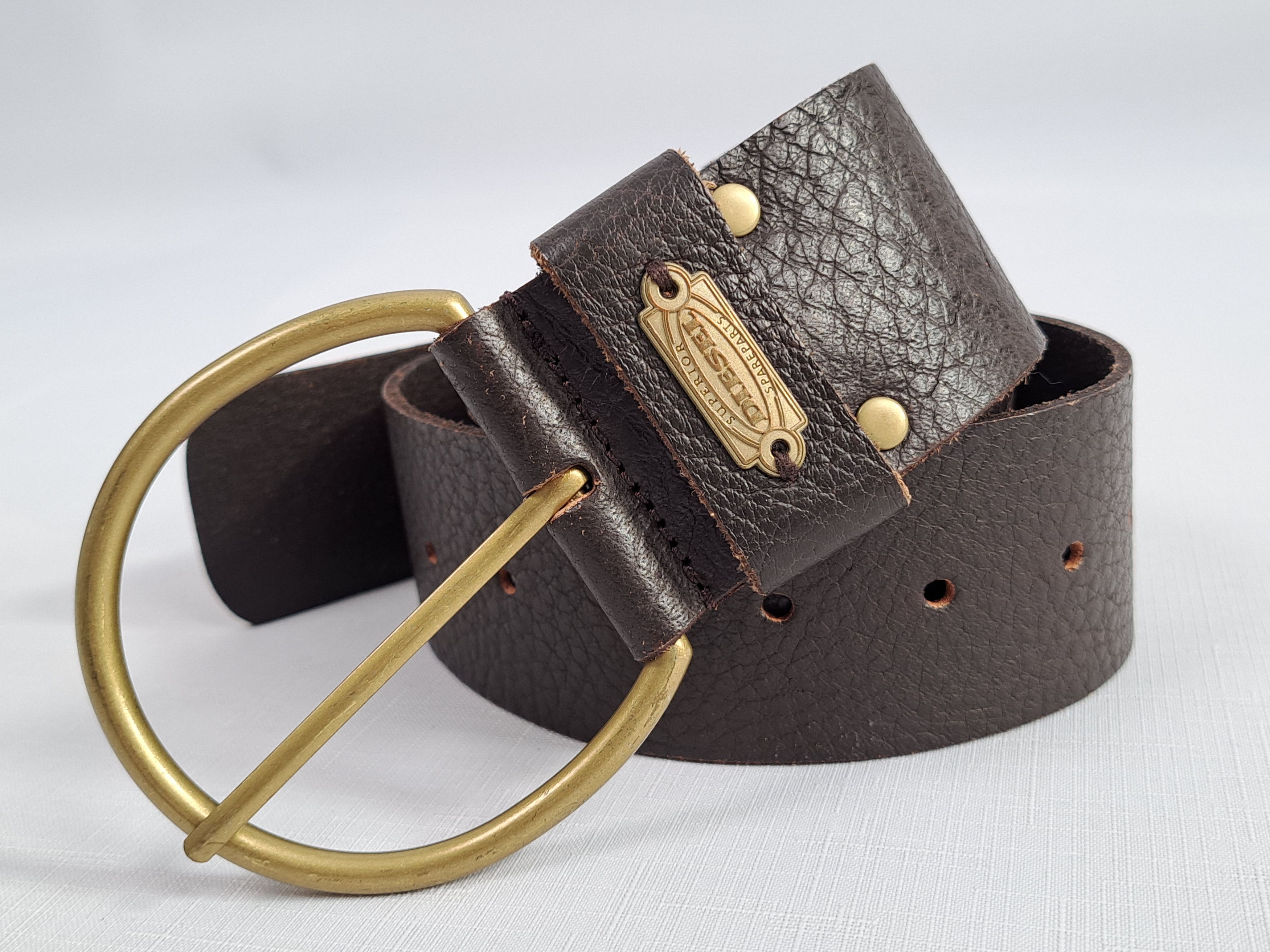 Diesel Diesel cow leather brown belt. Size ONE SIZE - 1 Thumbnail