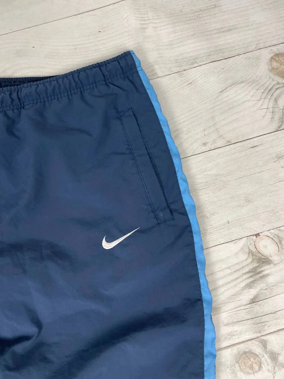 Nike Vintage Nike Track Pants 00s Striped Nylon Swoosh Y2K Size US 36 / EU 52 - 4 Thumbnail