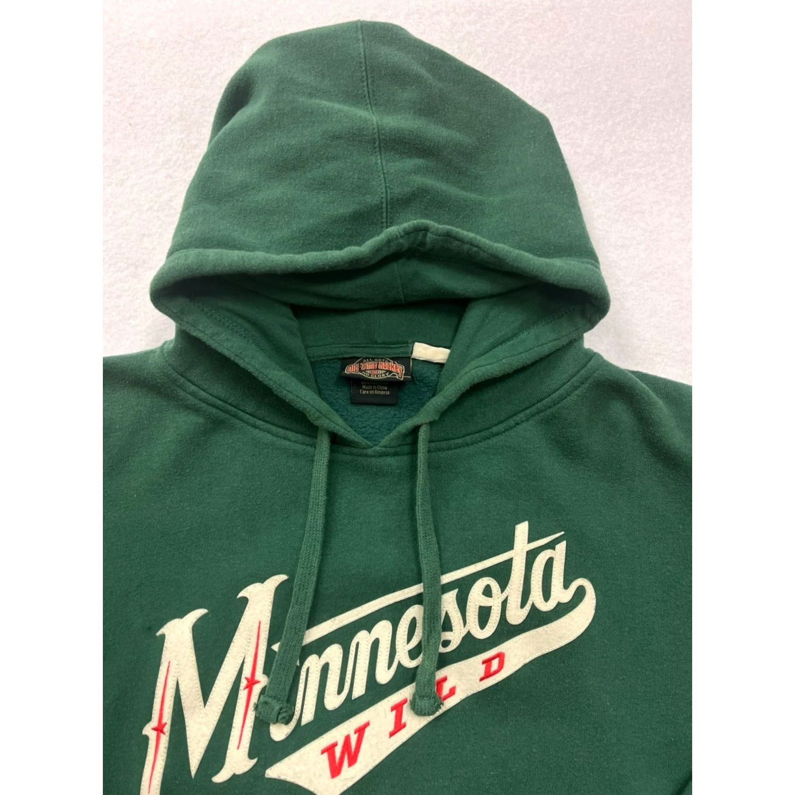 Vintage VINTAGE Minnesota Wilds Hoodie 90s NHL merch Stitched Front Back XL Men Green Pullover Old Time Hockey Mens Size US XL / EU 56 / 4 - 3 Thumbnail