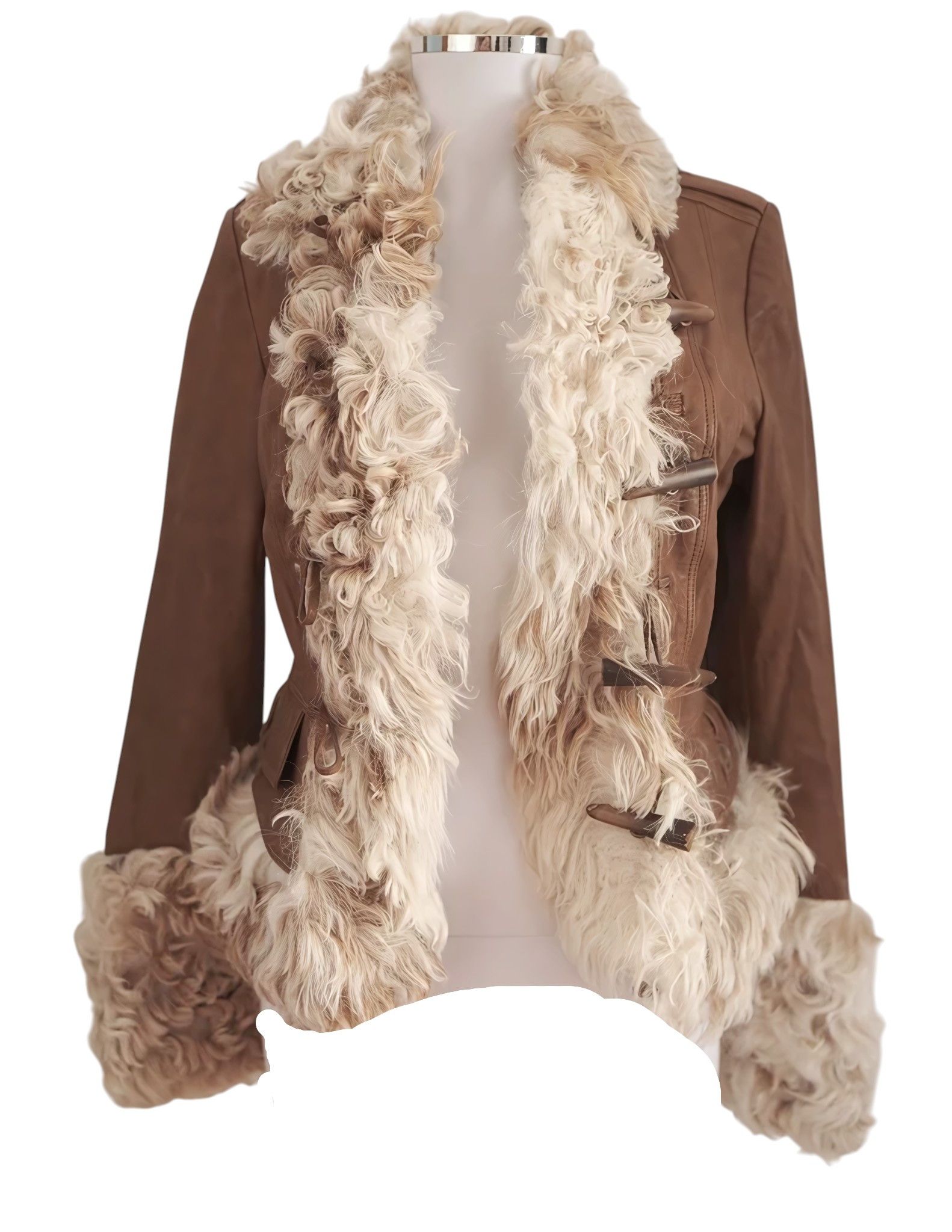 Burberry Prorsum ARCHIVE SHEARLING LEATHER JACKET Size XS / US 0-2 / IT 36-38 - 2 Thumbnail