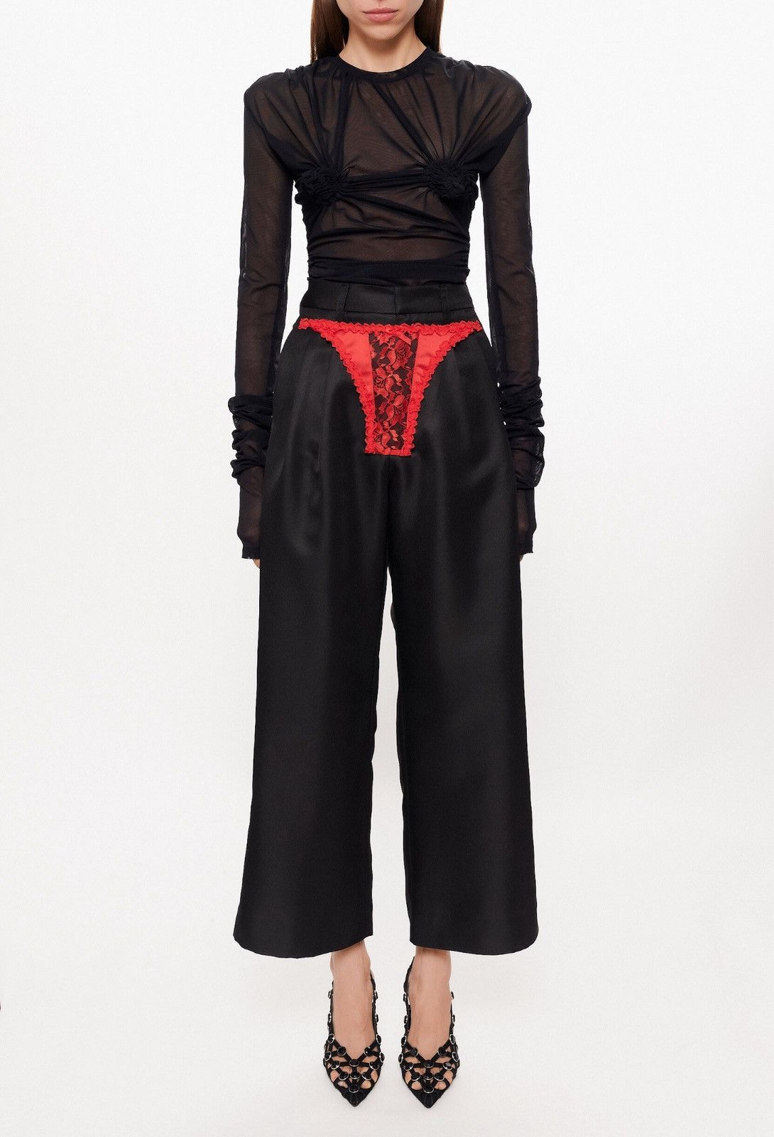 Vaquera Last Vaquera Sheer Black Top Size XS / US 0-2 / IT 36-38 - 4 Thumbnail