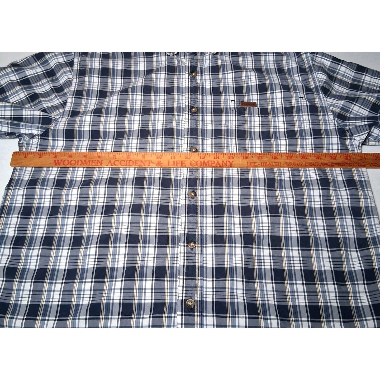 Carhartt Carhartt Button Down Shirt Men L Blue White Plaid Cotton Business Casual Work Size US L / EU 52-54 / 3 - 3 Thumbnail