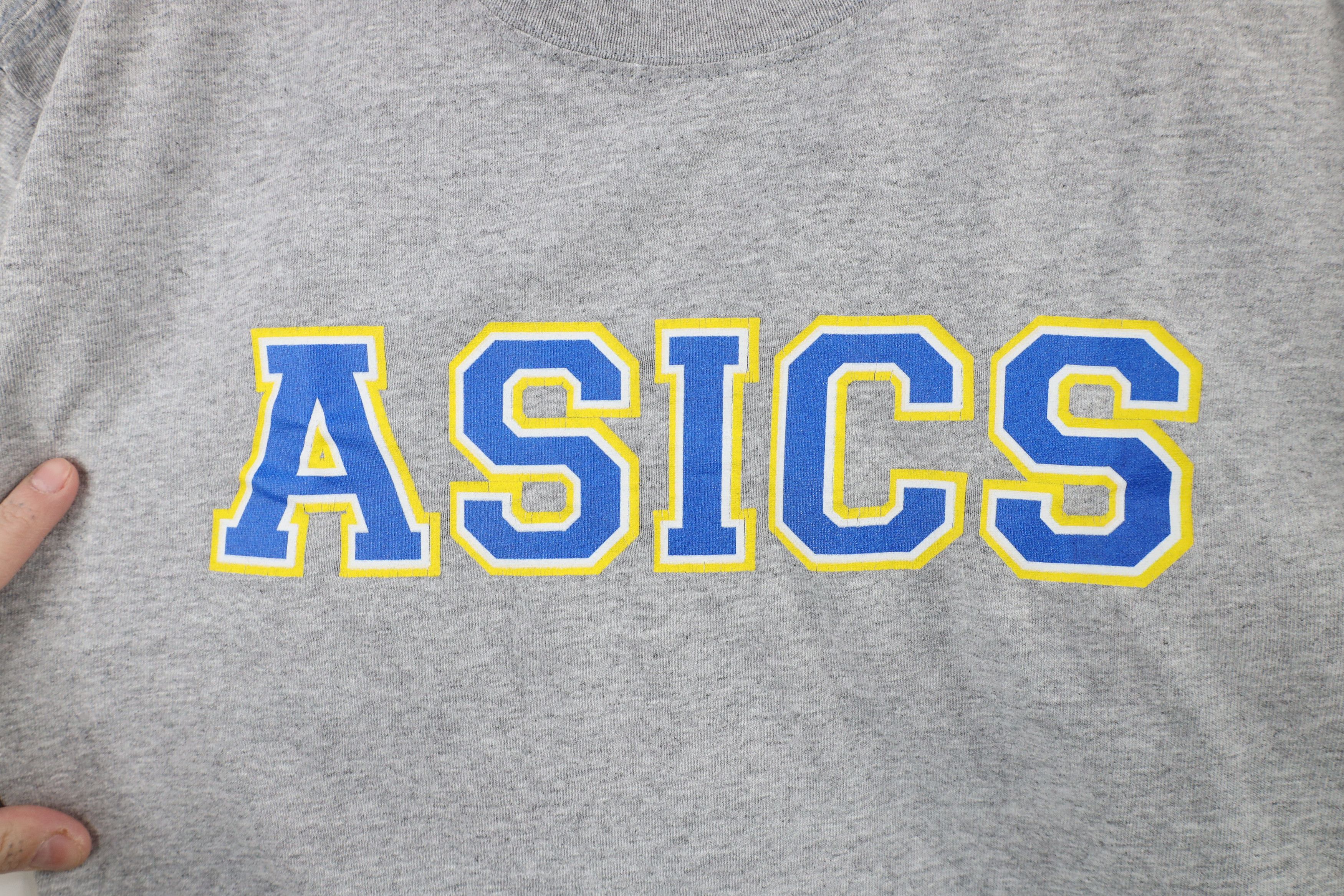 Asics × Vintage Vintage Asics Spell Block Letter Short Sleeve T-Shirt Gray Size US M / EU 48-50 / 2 - 5 Thumbnail