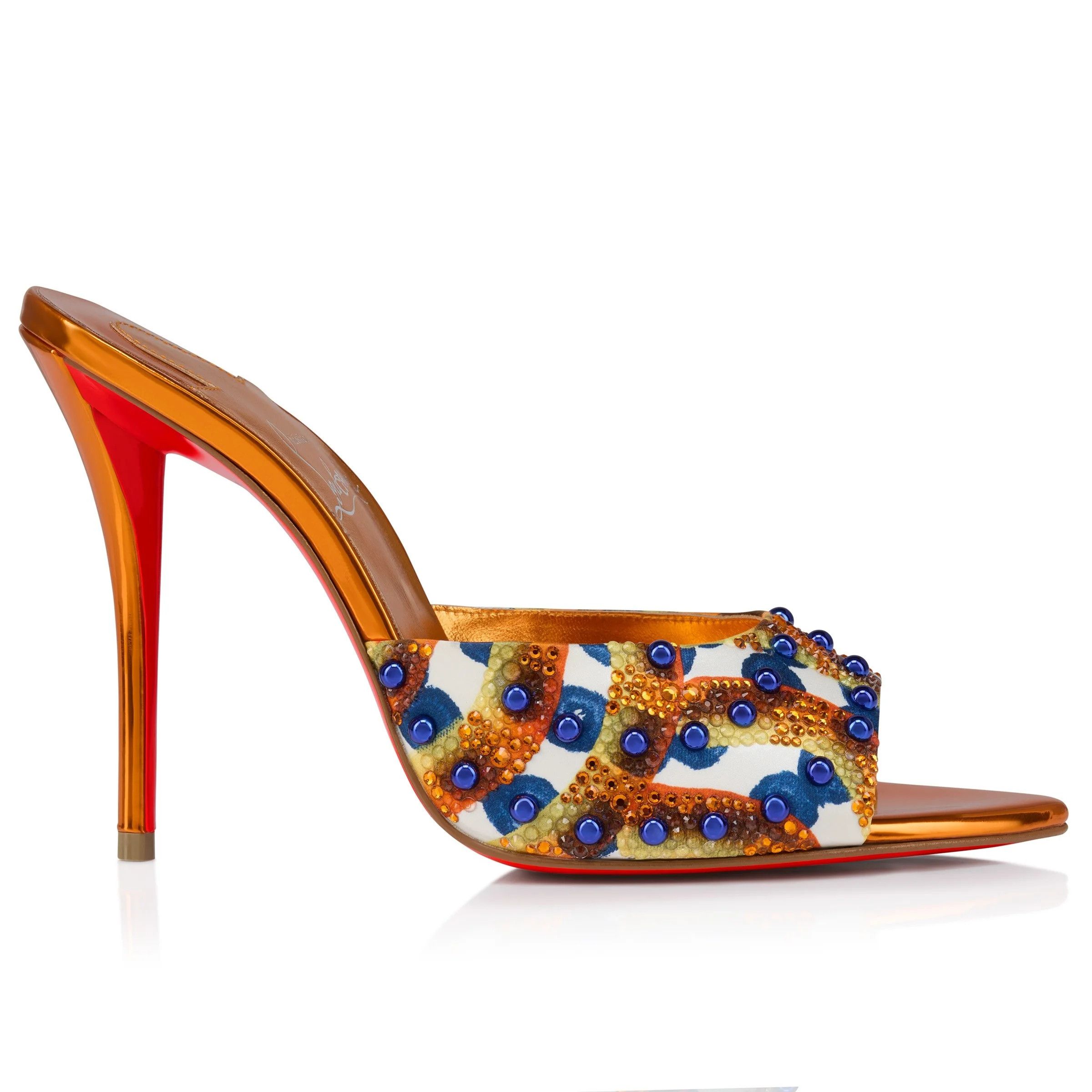 Christian Louboutin os11x0526 Miss Z 100mm Mules Gaagal Sphere in Multicolor Size US 11 / IT 41 - 1 Thumbnail