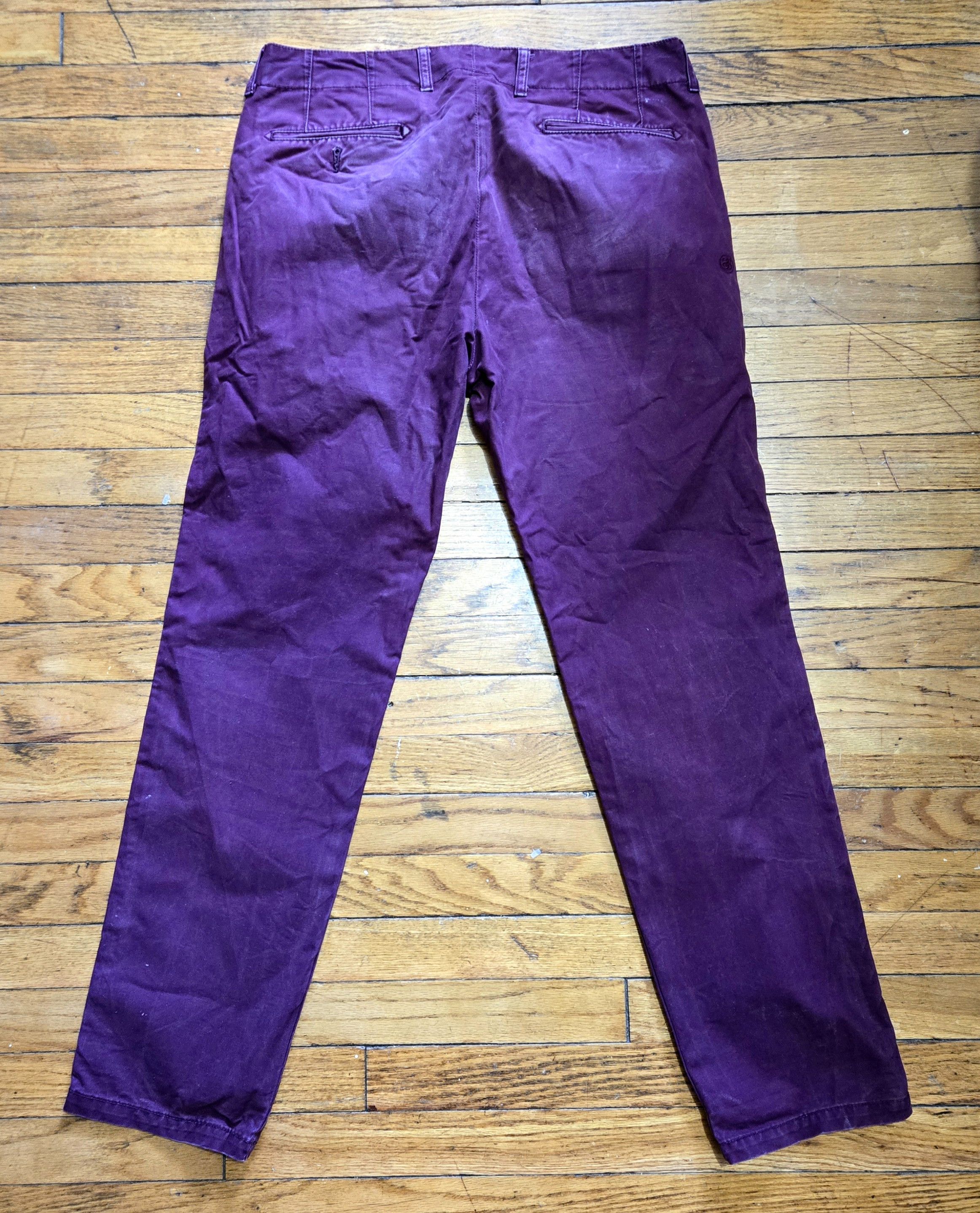 Stussy Stussy Deluxe 34 Burgundy Chino Made in Japan Size US 34 / EU 50 - 2 Thumbnail
