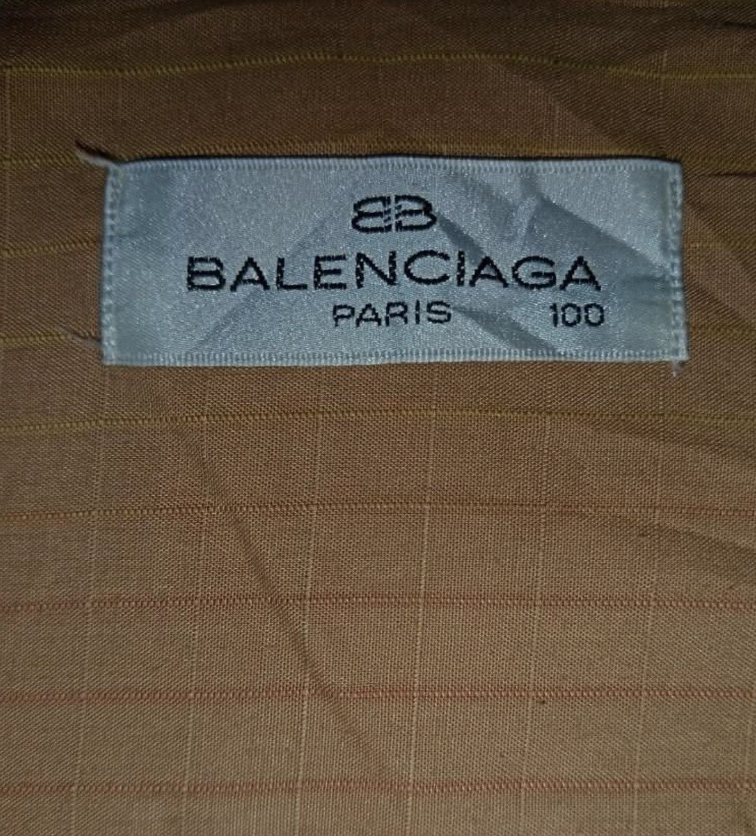 Balenciaga Vintage Balenciaga Striped Brown Long Shirt Size US M / EU 48-50 / 2 - 3 Thumbnail