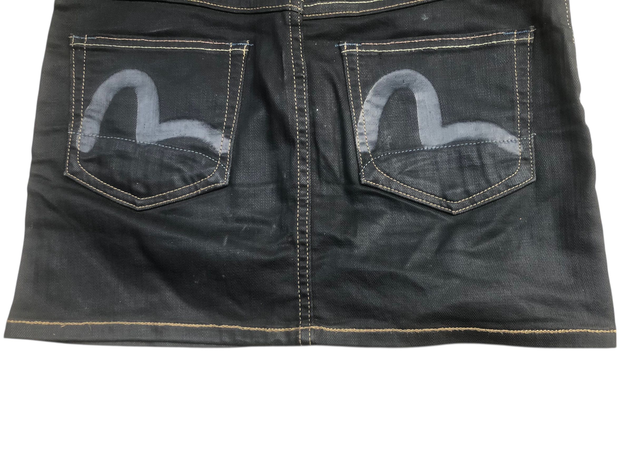 Evisu × Puma 🔥Rare Y2K EVISU x PUMA Black Denim Short Mini Skirt Women Size 28" / US 6 / IT 42 - 7 Thumbnail