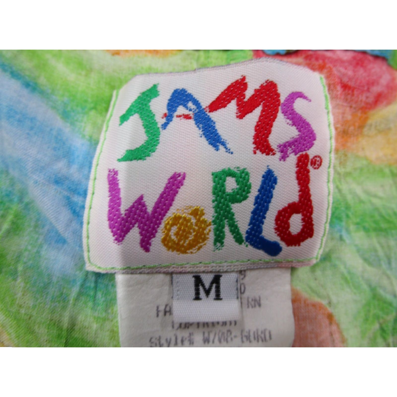 Jams World Jams World Pants Women Medium Multicolor Gold Rose Capri Made in USA 38x19 Size 32" / US 10 / IT 46 - 3 Thumbnail