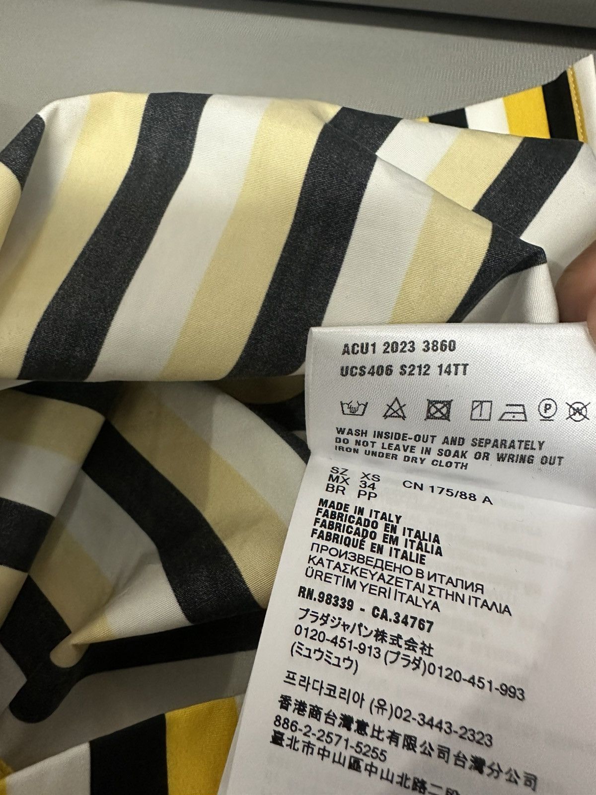 Prada Double Match cotton shirt Size US XS / EU 42 / 0 - 7 Thumbnail
