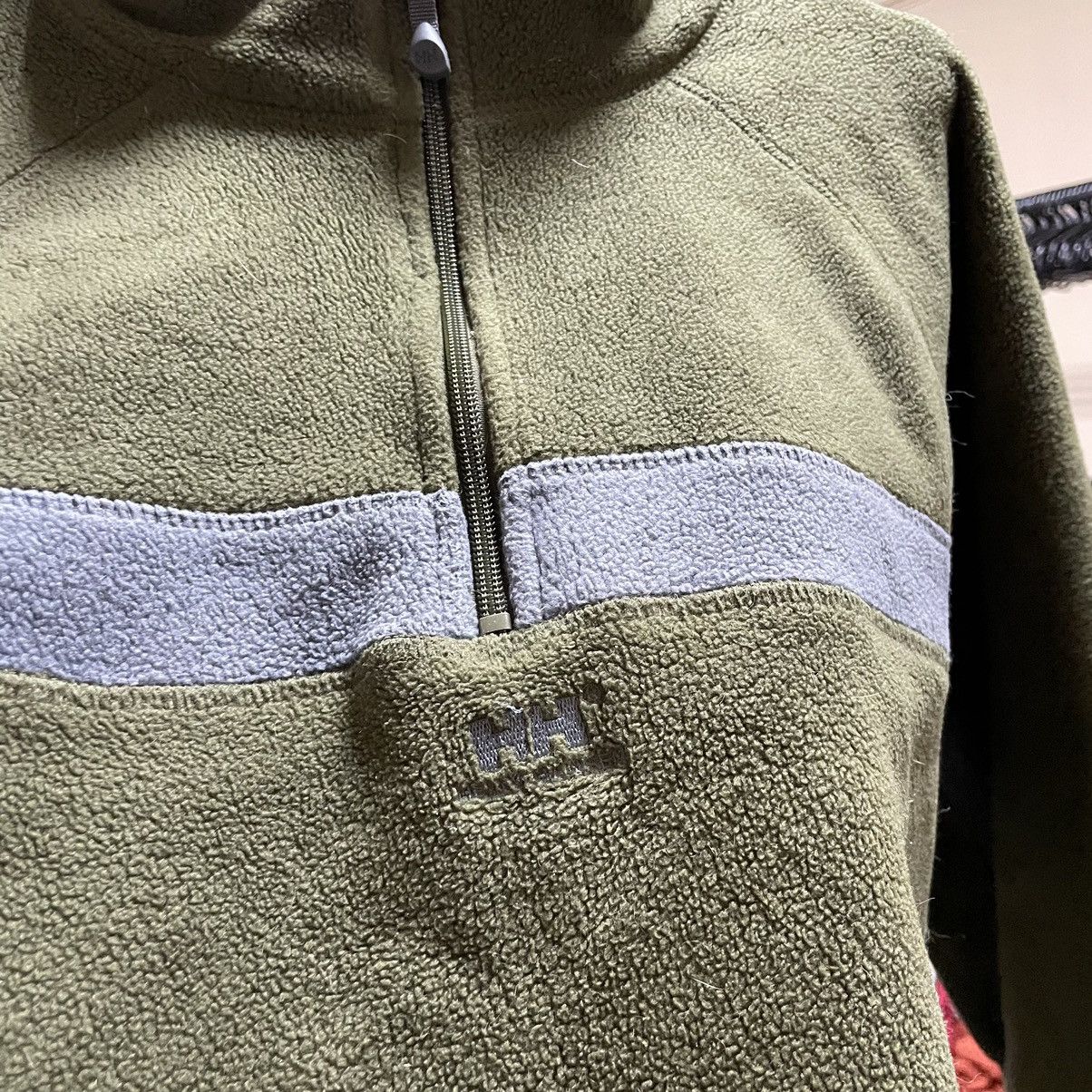 Helly Hansen × Vintage Helly Hansen khaki Vintage fleece sherpa teddy jacket Size US L / EU 52-54 / 3 - 2 Thumbnail