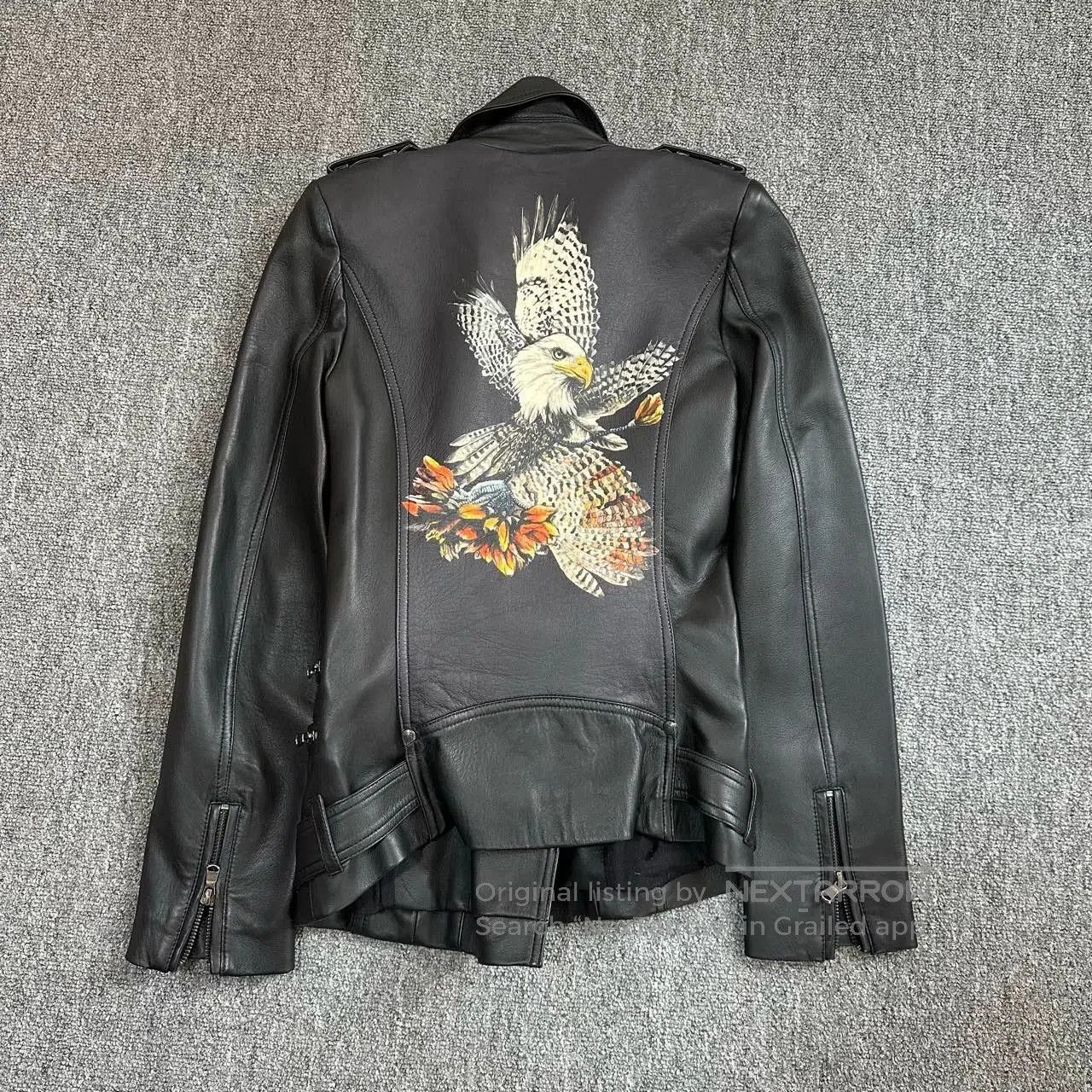 Balmain balmain black eagle motorcycle leather jacket. Size S / US 4 / IT 40 - 2 Thumbnail