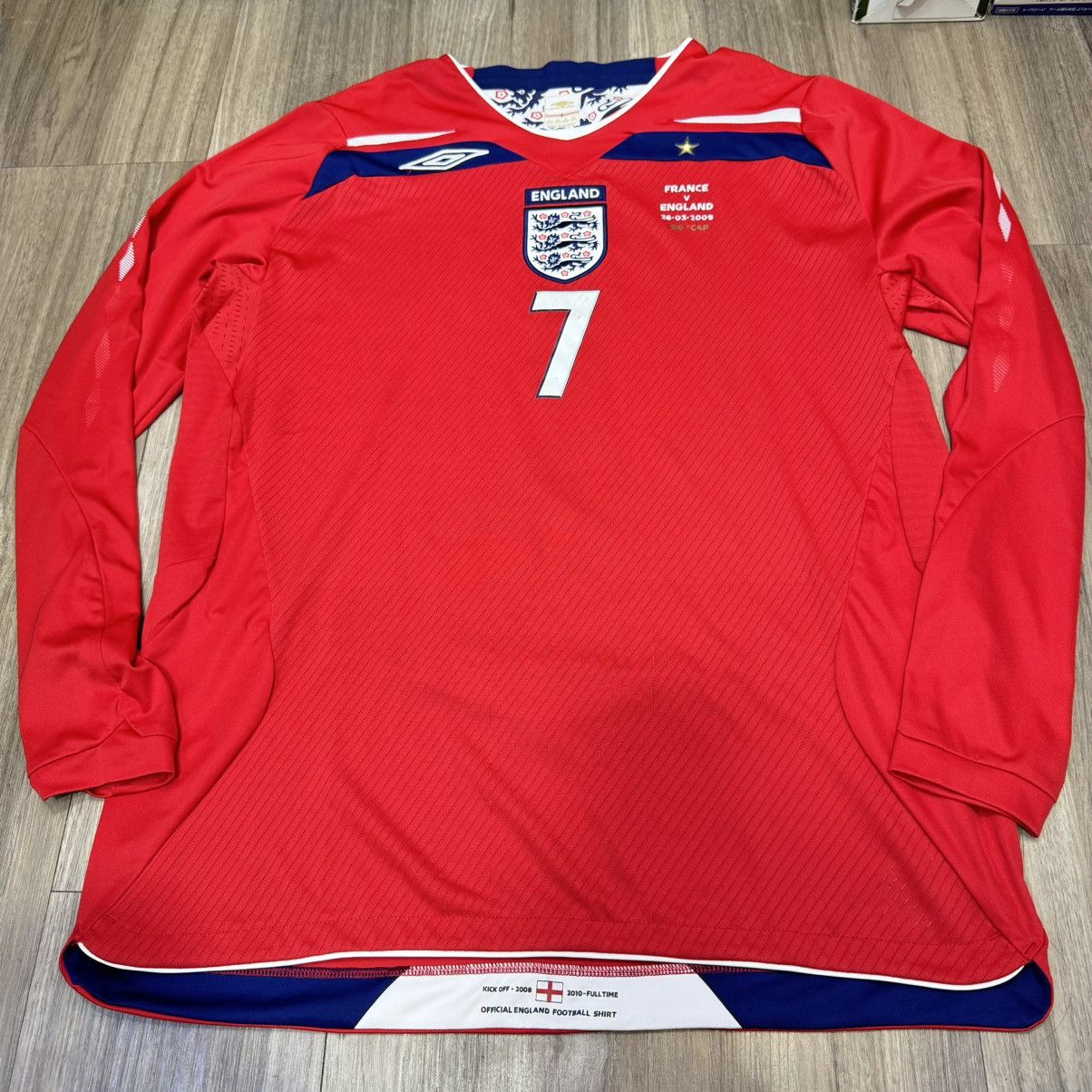 Umbro England 08/09 Longsleeves home shirt #7 Beckham Size US XL / EU 56 / 4 - 1 Thumbnail