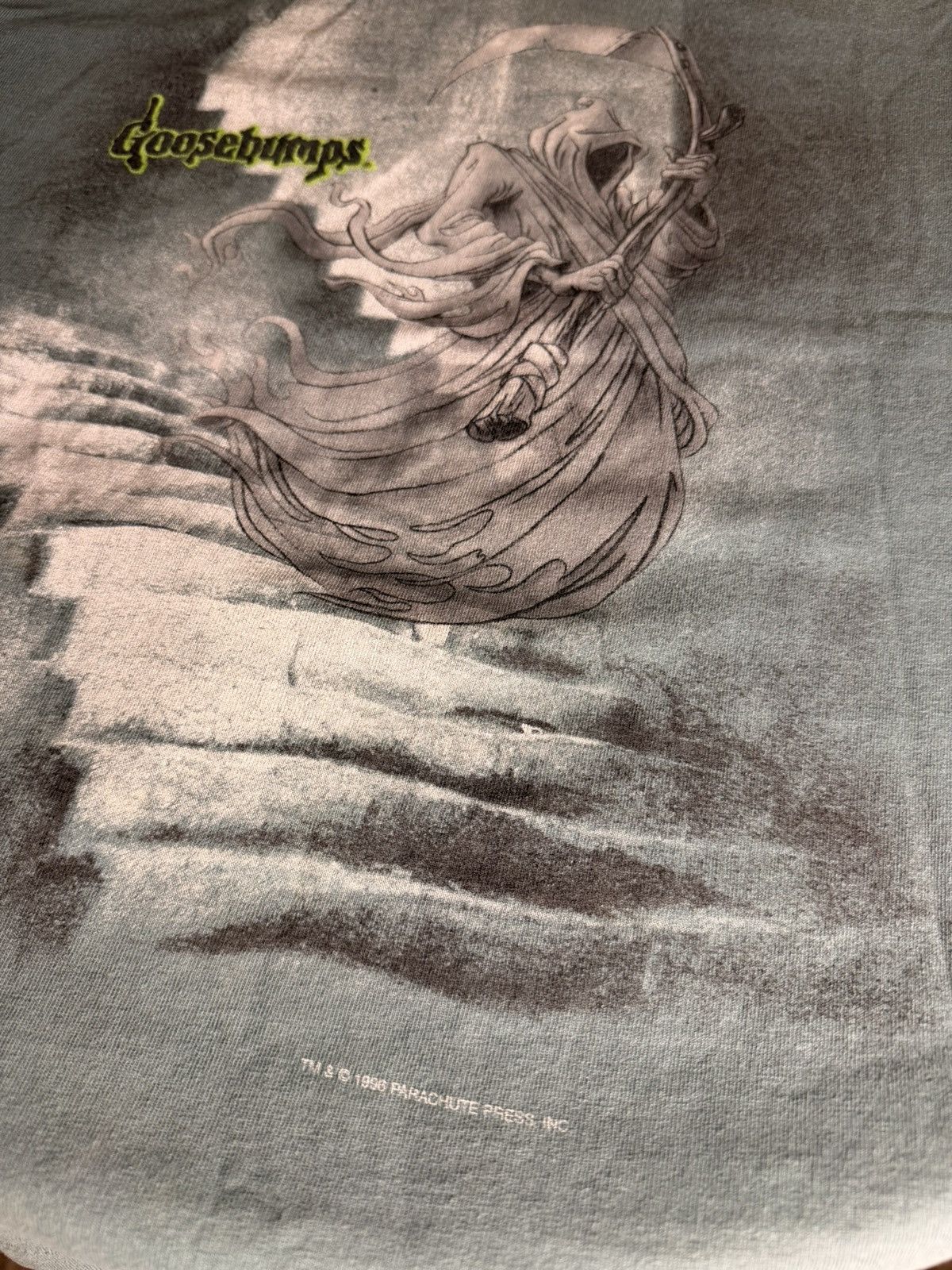 Vintage 1990s goosebumps grim reaper single stitch T-Shirt Size US S / EU 44-46 / 1 - 3 Thumbnail