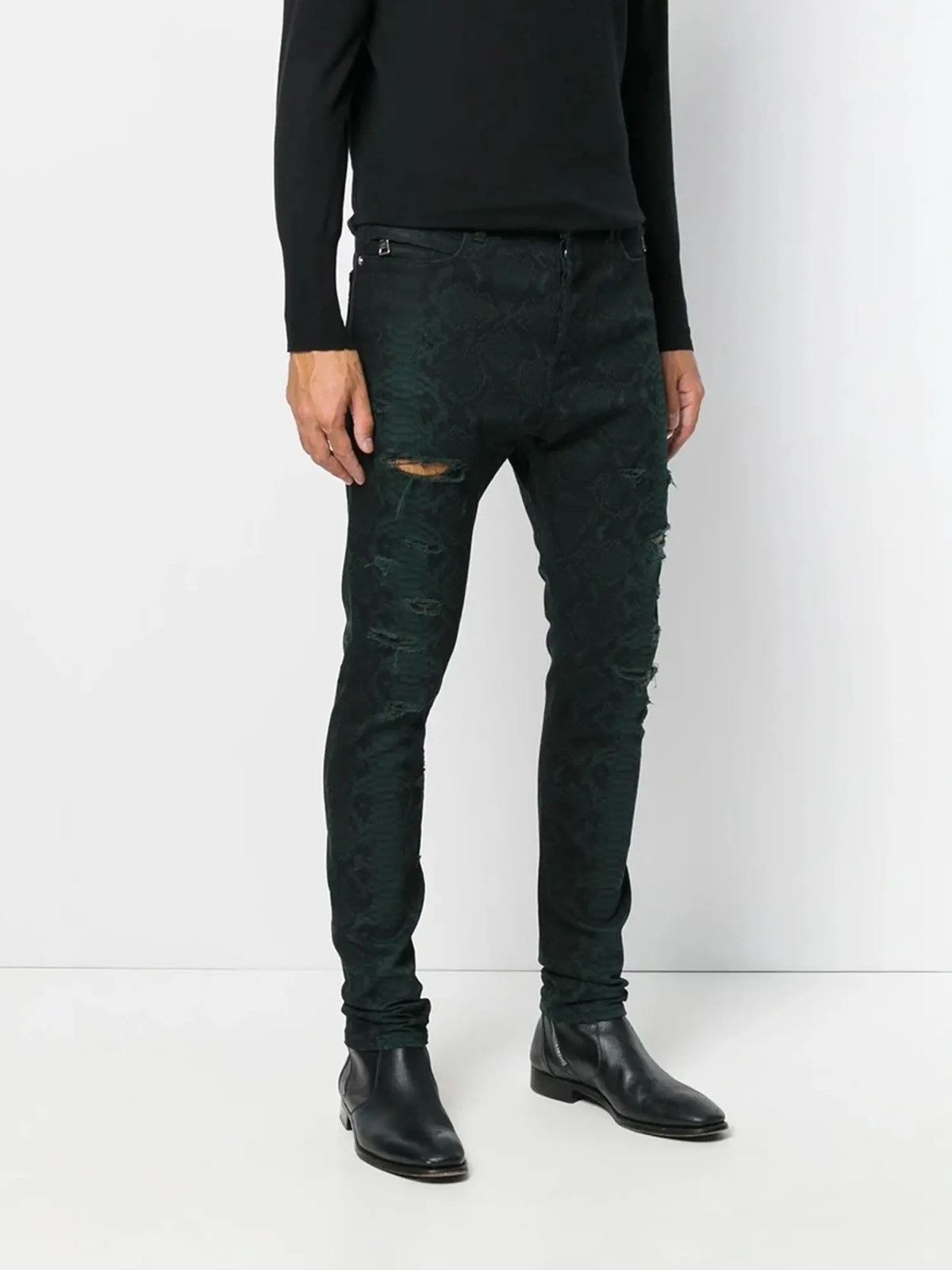 Balmain Balmain Snake Print Jeans Size US 31 - 2 Thumbnail