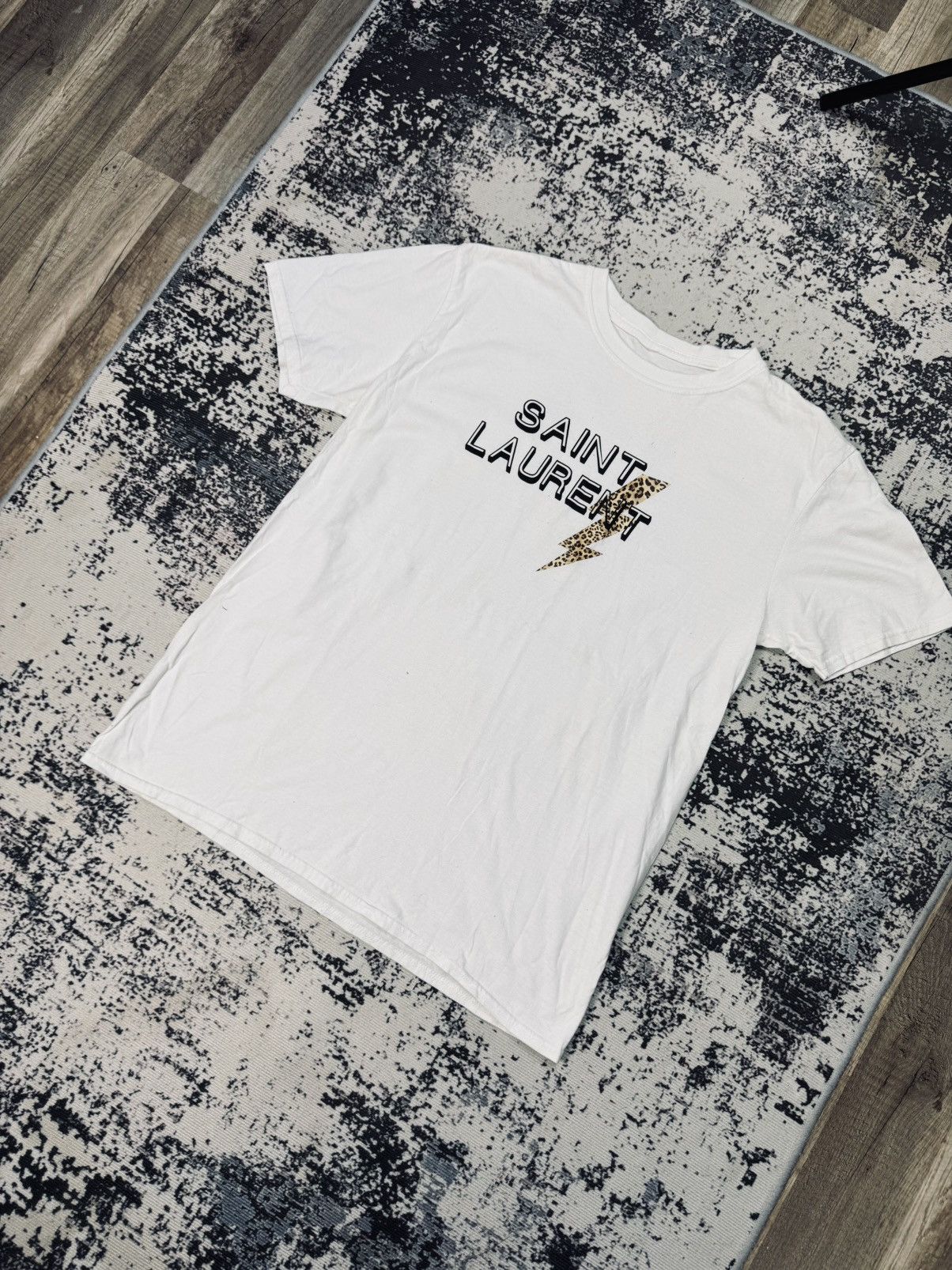 Vintage Vintage “saint laurent” print tshirt white M Size US M / EU 48-50 / 2 - 2 Thumbnail