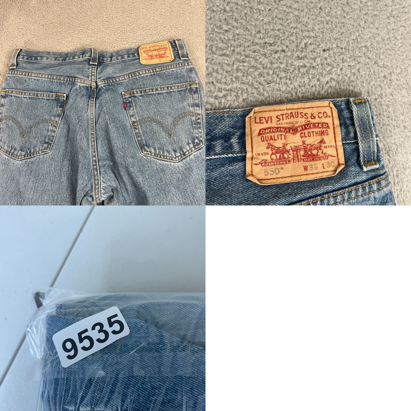 Levi's Levi's 550 Jeans Mens 36x30 Blue Relaxed Fit Denim Cotton Regular Inseam 30 Jeans Mens Blue 550 Tapered Classic Distressed Pockets Vintage N/A Size US 36 / EU 52 - 10 Thumbnail