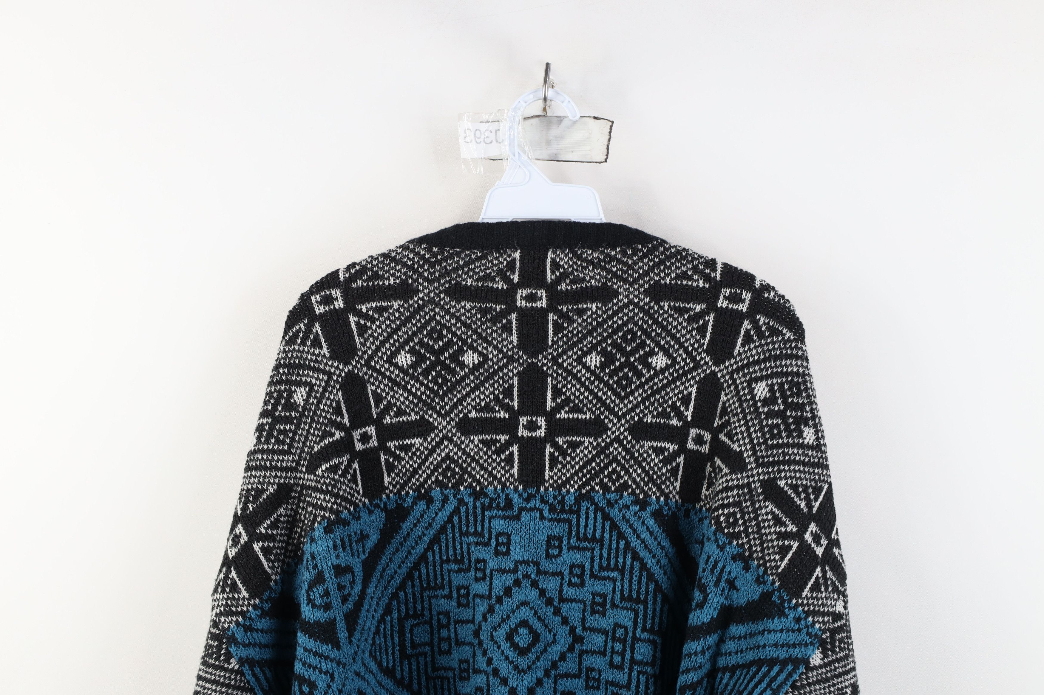 Vintage Vintage 90s Streetwear Geometric Crewneck Sweater Acrylic Size US XL / EU 56 / 4 - 10 Thumbnail