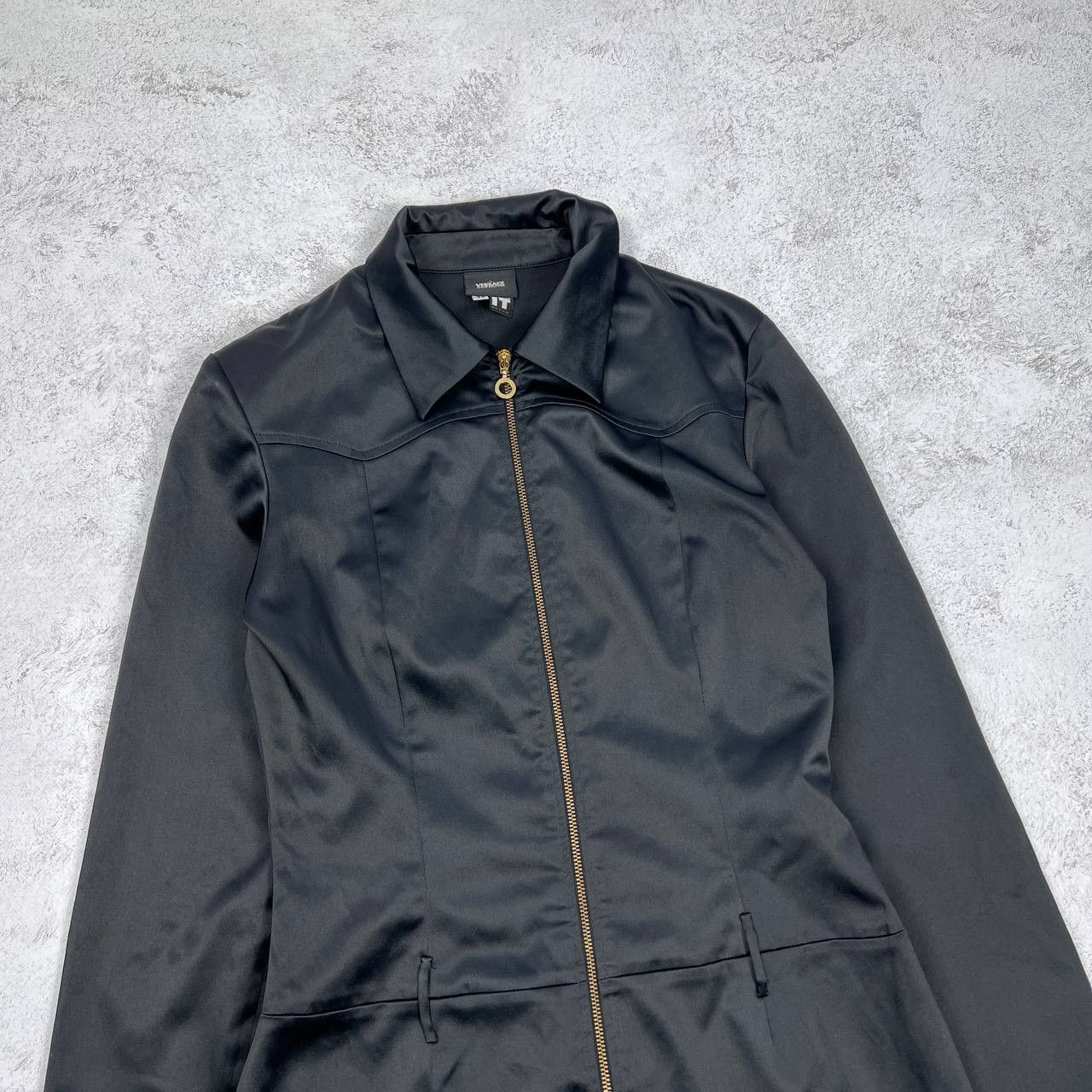 Versace Jeans Couture Versace Black Coat Jacket Full Zip Gold Tone Hardware Size M / US 6-8 / IT 42-44 - 11 Thumbnail