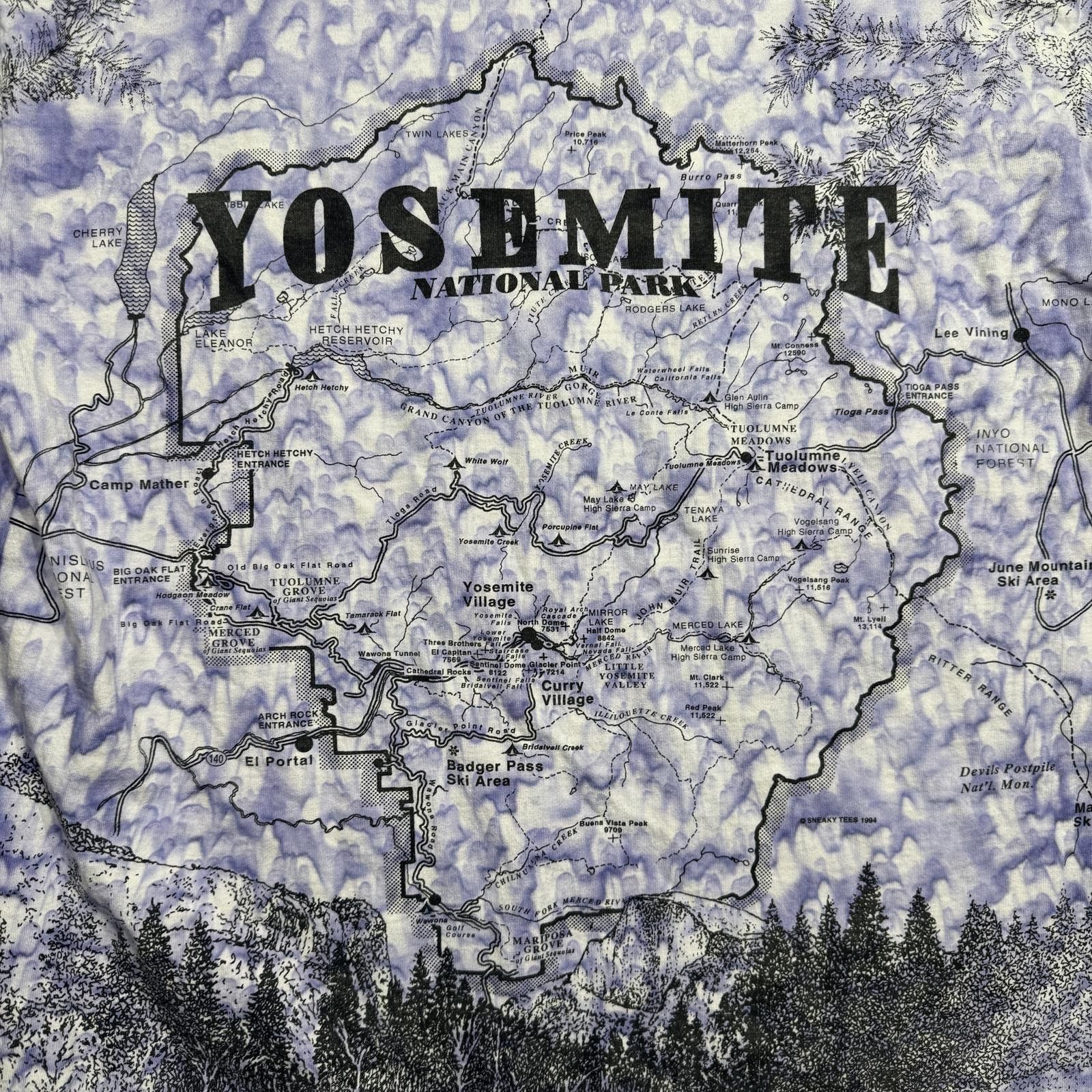 Designer Vintage Yosemite National Park All Over Print Ice-Dye Tee Size US XL / EU 56 / 4 - 4 Thumbnail