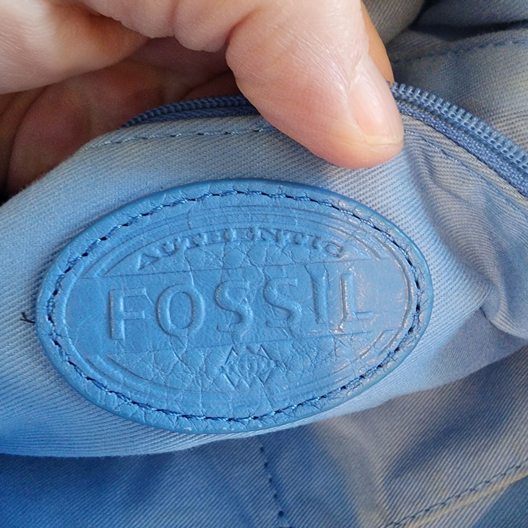 Fossil Fossil Preston Flap Crossbody Royal Blue Leather lots of poc Size ONE SIZE - 11 Thumbnail