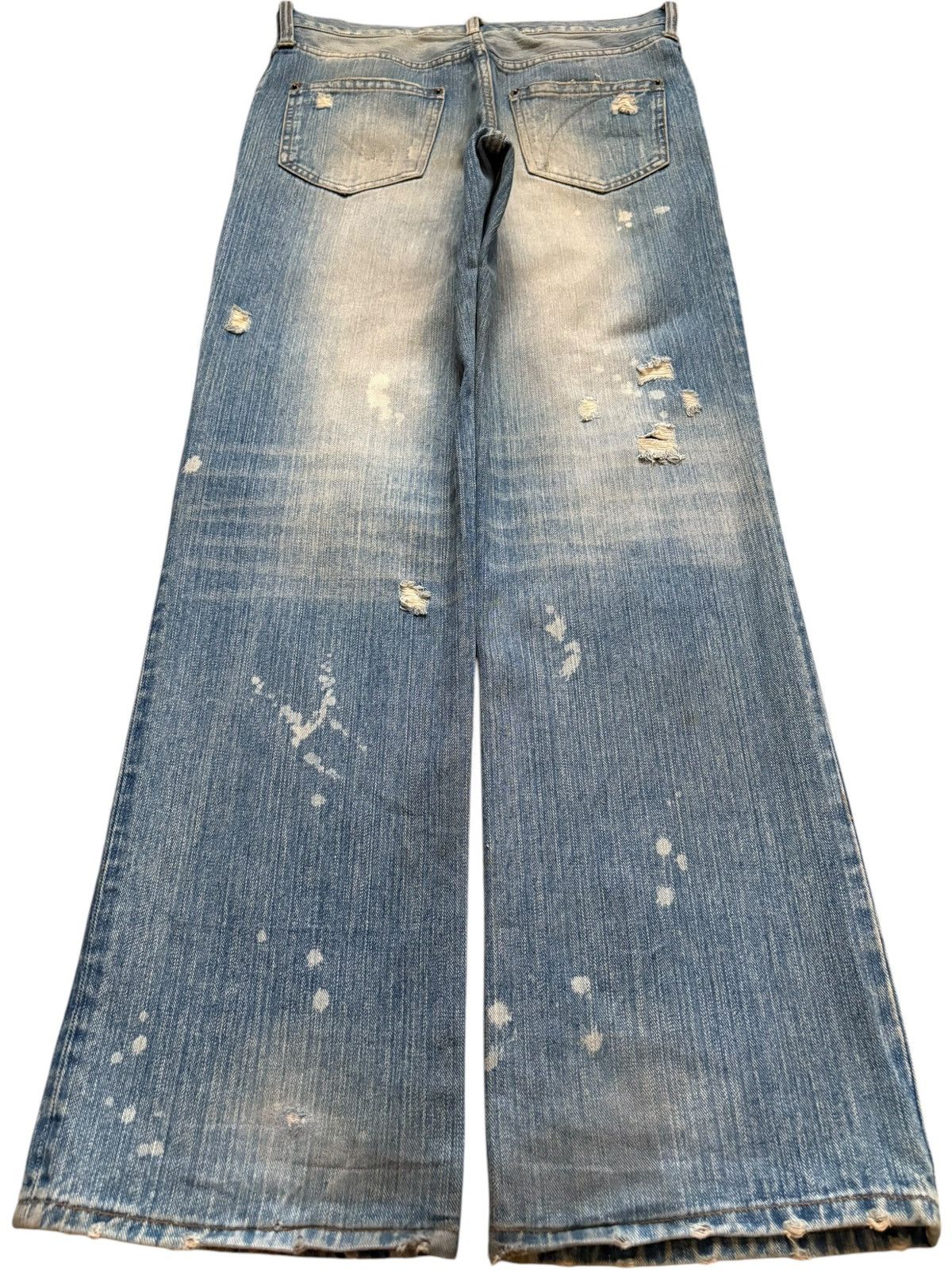 Japanese Brand Vintage Japanese Brand Bleach Rusty Mud Wash Rip Baggy Jean Size US 31 - 2 Thumbnail