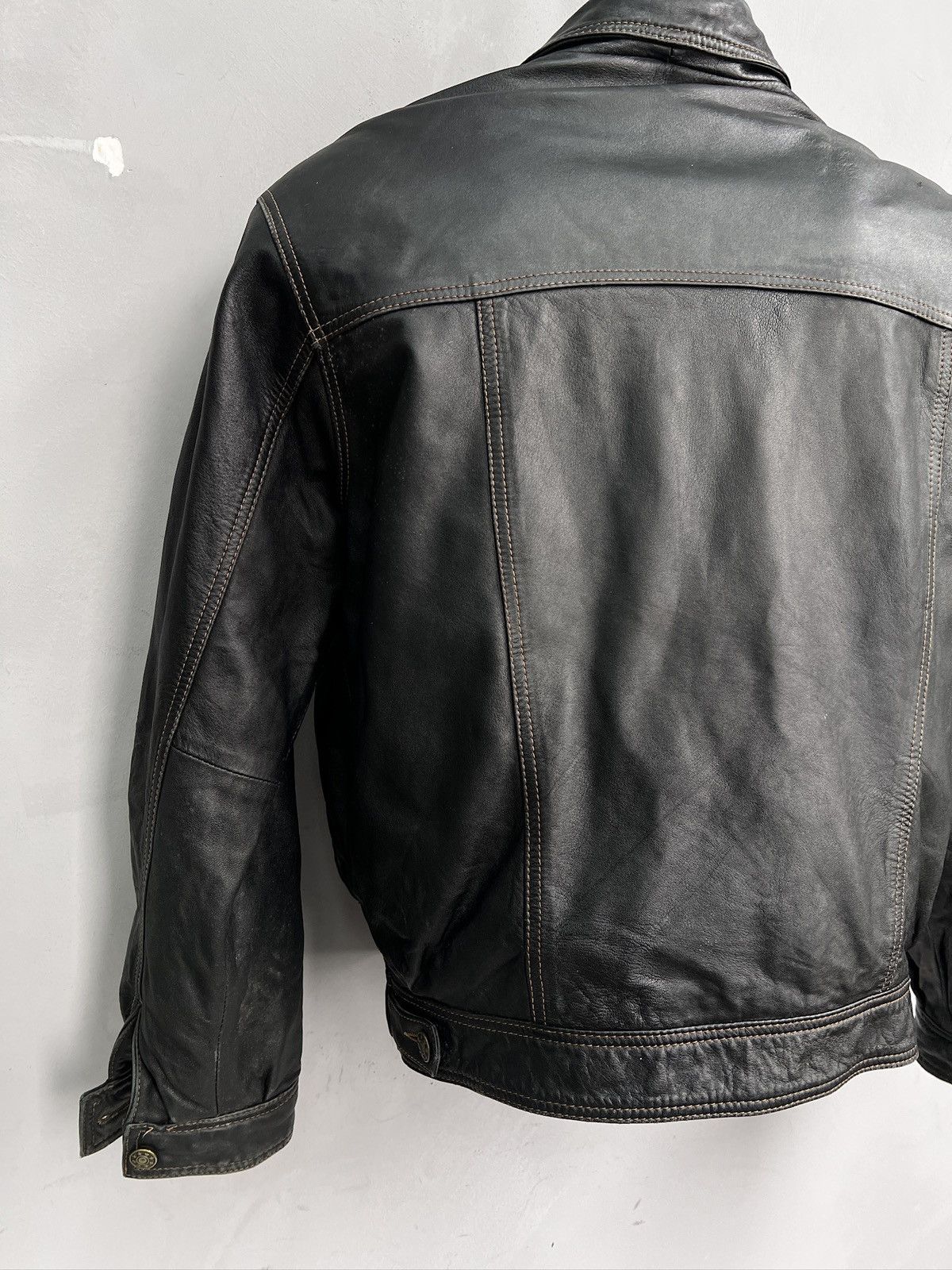 Diesel Nevada Black Leather Trucker Jacket Classic Size US M / EU 48-50 / 2 - 8 Thumbnail