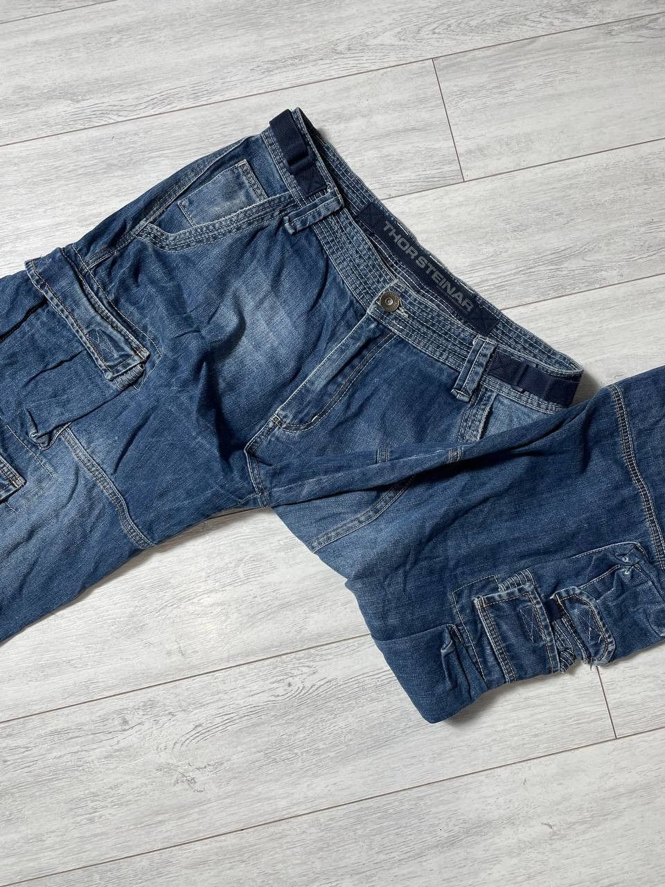 Other Denim Cargo Pants Multi pocket Thor Steinar drawstrings Size US 36 / EU 52 - 3 Thumbnail